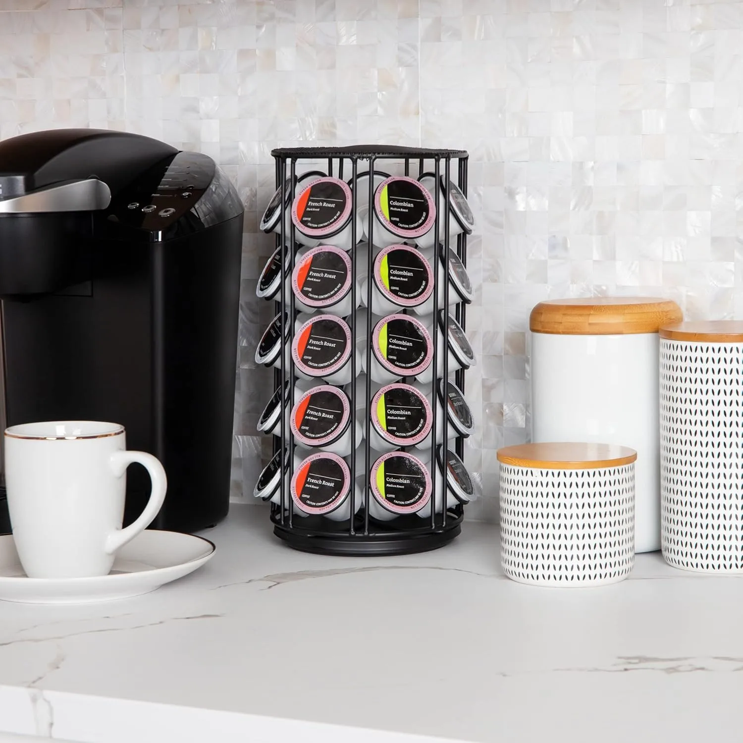 MIND READER Single-Serve Coffee Pod Carousel Countertop Organizer