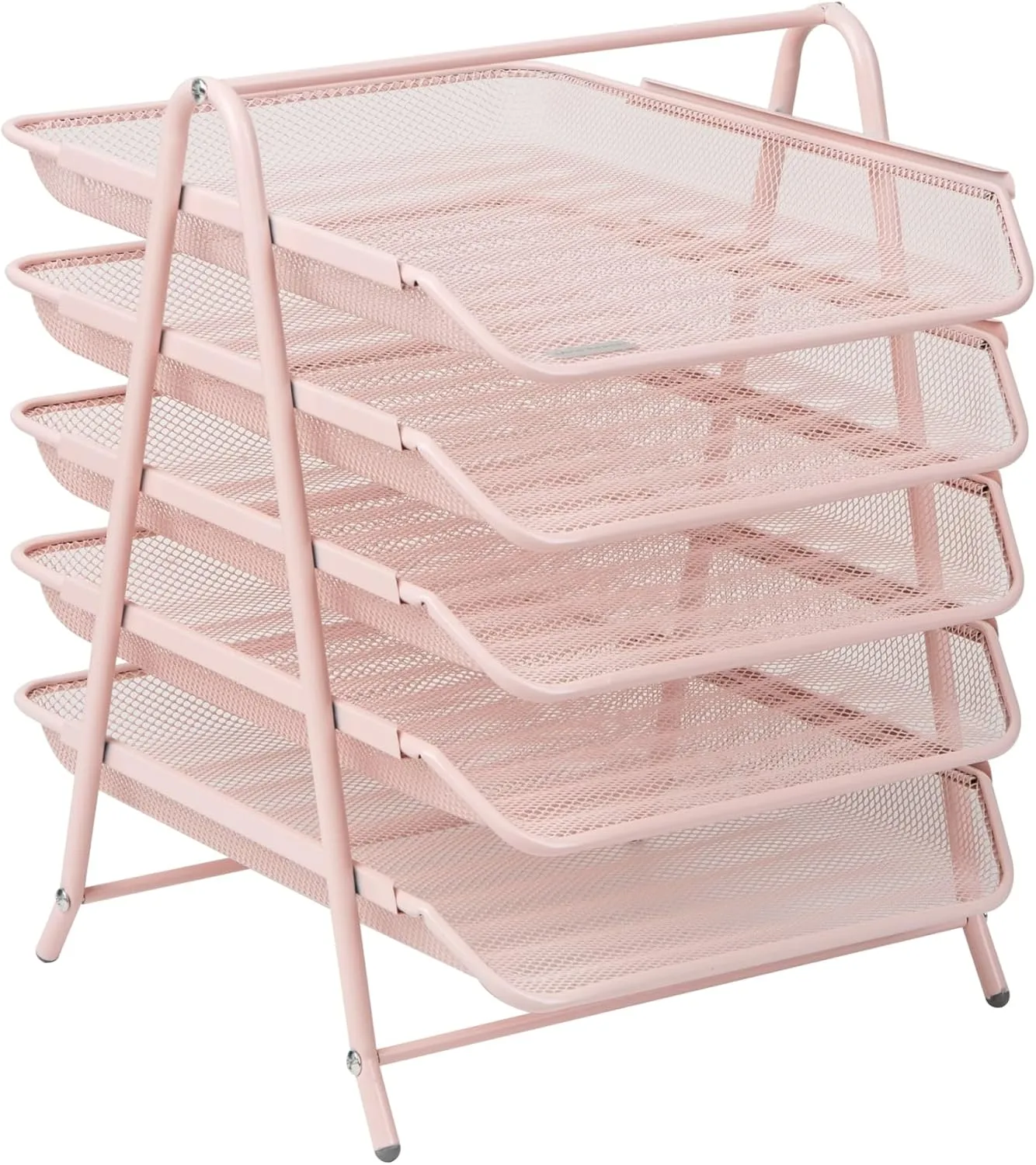 Mind Reader 5-Tier Paper Tray, Desktop Organizer, File Storage, Office, Metal Mesh, 11.75" L x 14" W x 14.5" H