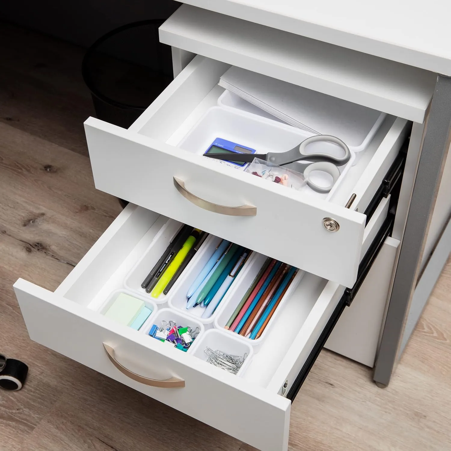 MIND READER Drawer Organizer Set, Multi-Piece Storage Trays for Kitchen, Bathroom, Office & More