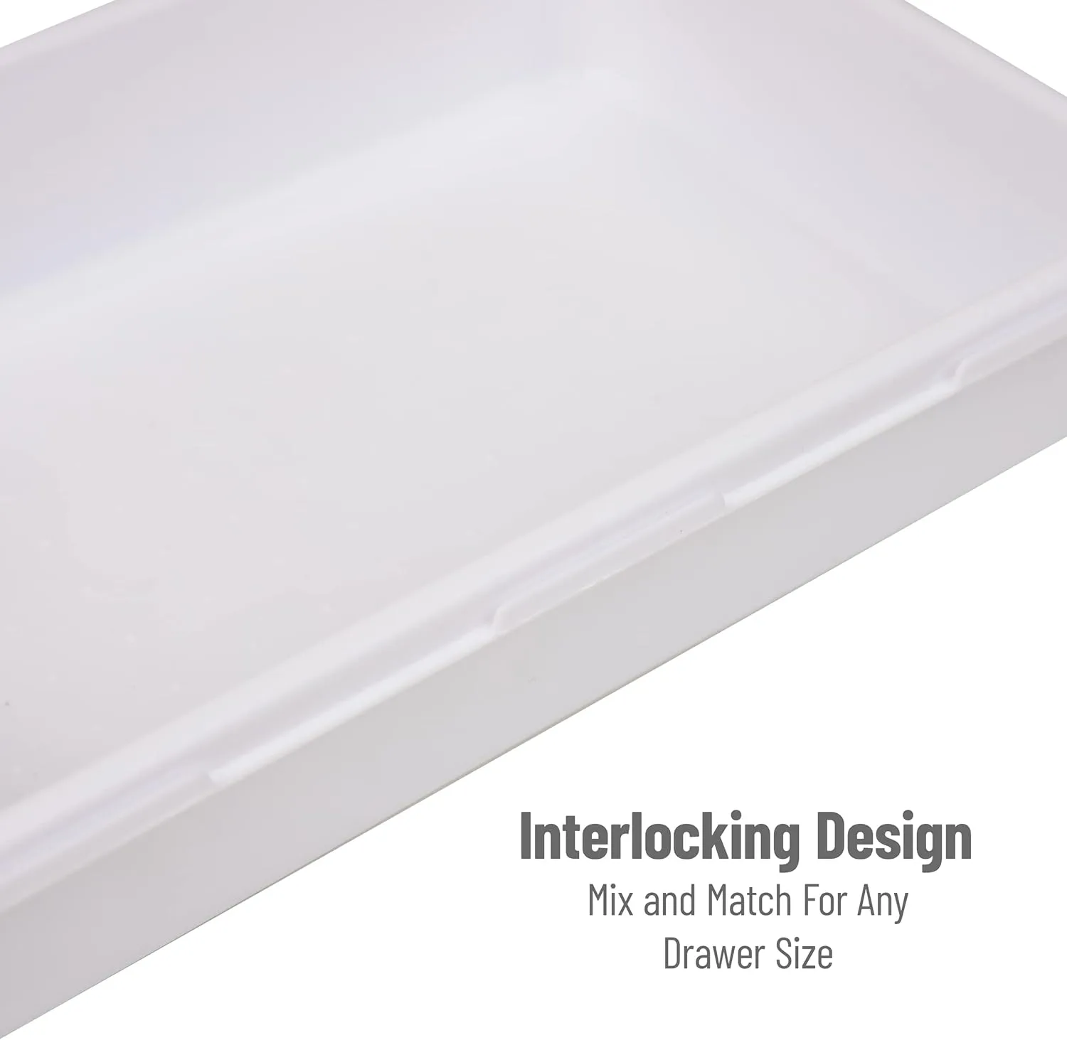 MIND READER Drawer Organizer Set, Multi-Piece Storage Trays for Kitchen, Bathroom, Office & More