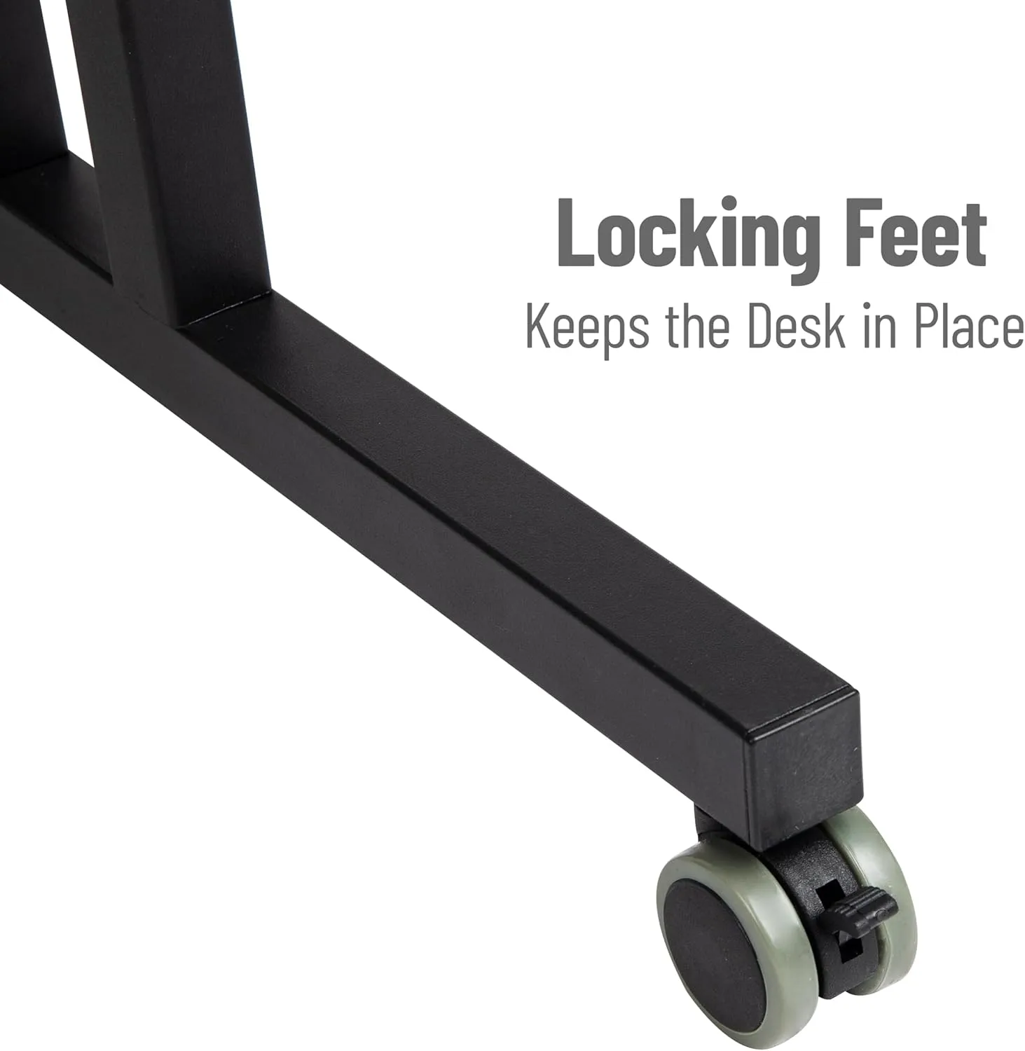 Mind Reader Standing Desk, Adjustable Height, Computer Desk, Laptop Desk, Portable, Rolling, 38" L x 21.25" W x 45.25" H