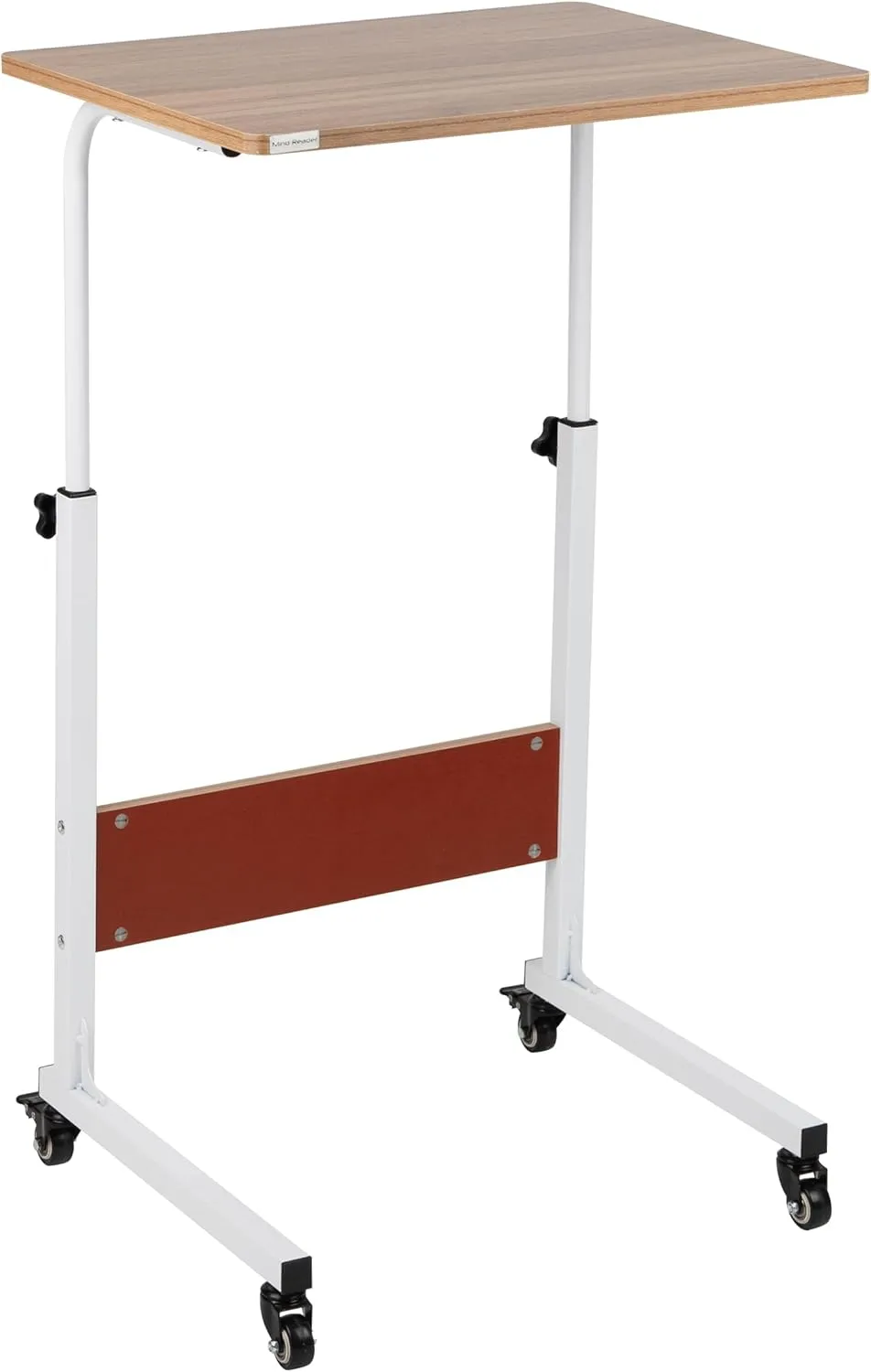 Mind Reader Standing Desk, Adjustable Height, Laptop Workstation, 33"H x 15.75"W x 21.75"L, MDF, Brown