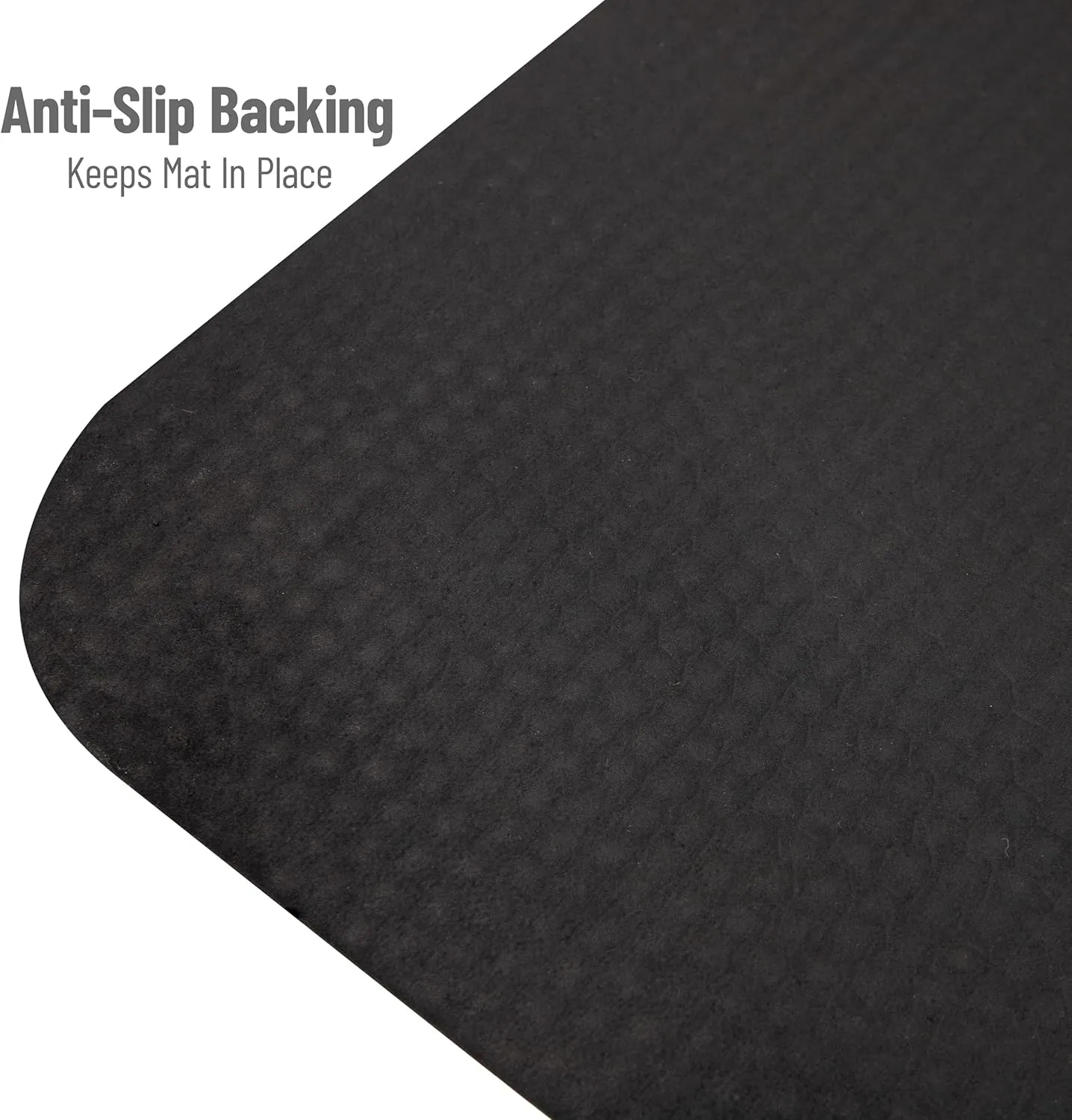Mind Reader Anti Fatigue Kitchen Mat, Standing Desk Mat, Cushioned Mat, Office, Kitchen, Rubber, 19.5 x 35.25 x 1, Black