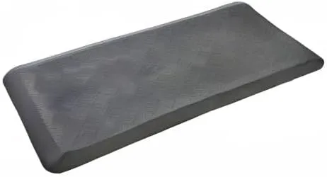 Mind Reader Anti Fatigue Kitchen Mat, Standing Desk Mat, Cushioned Mat, Office, Kitchen, Rubber, 19.5 x 35.25 x 1, Black
