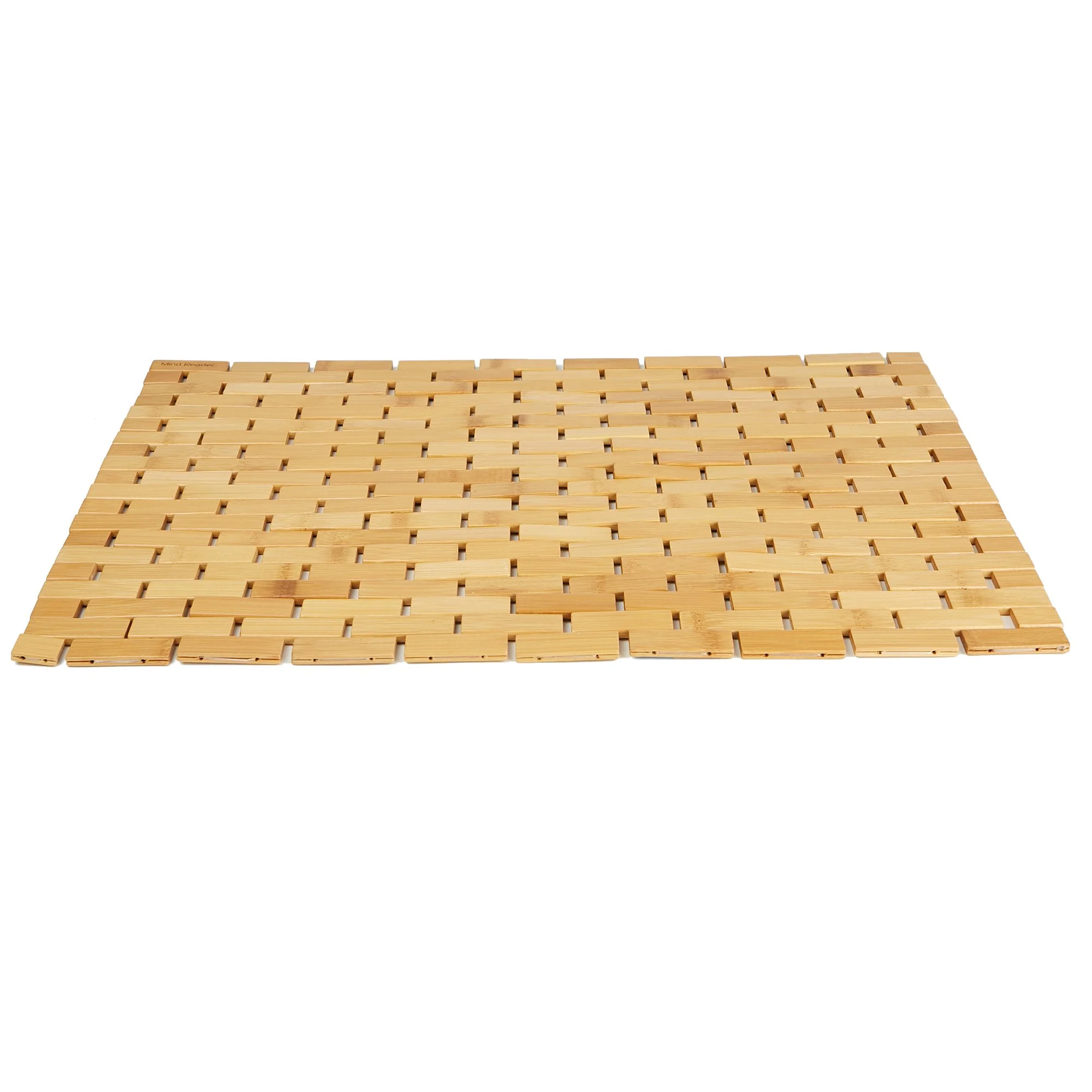 Mind Reader Bath Mat, Shower Mat, Bathtub Mat, Bathroom Accessory, Wood/Rayon from Bamboo, 23.5"L x 16.5"W x 0.4"H, Brown
