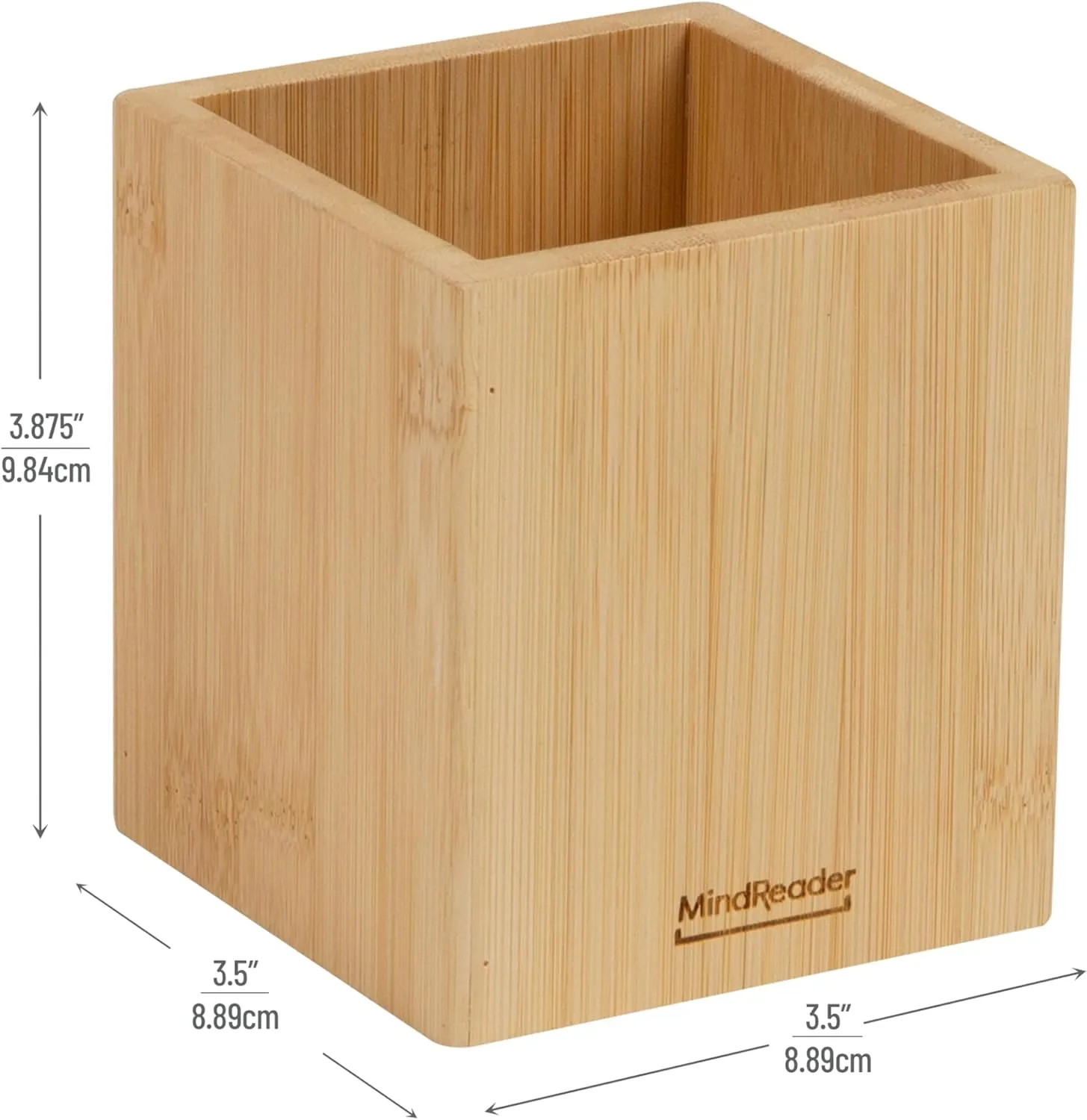 MIND READER Bamboo Desktop Organizer Office Storage