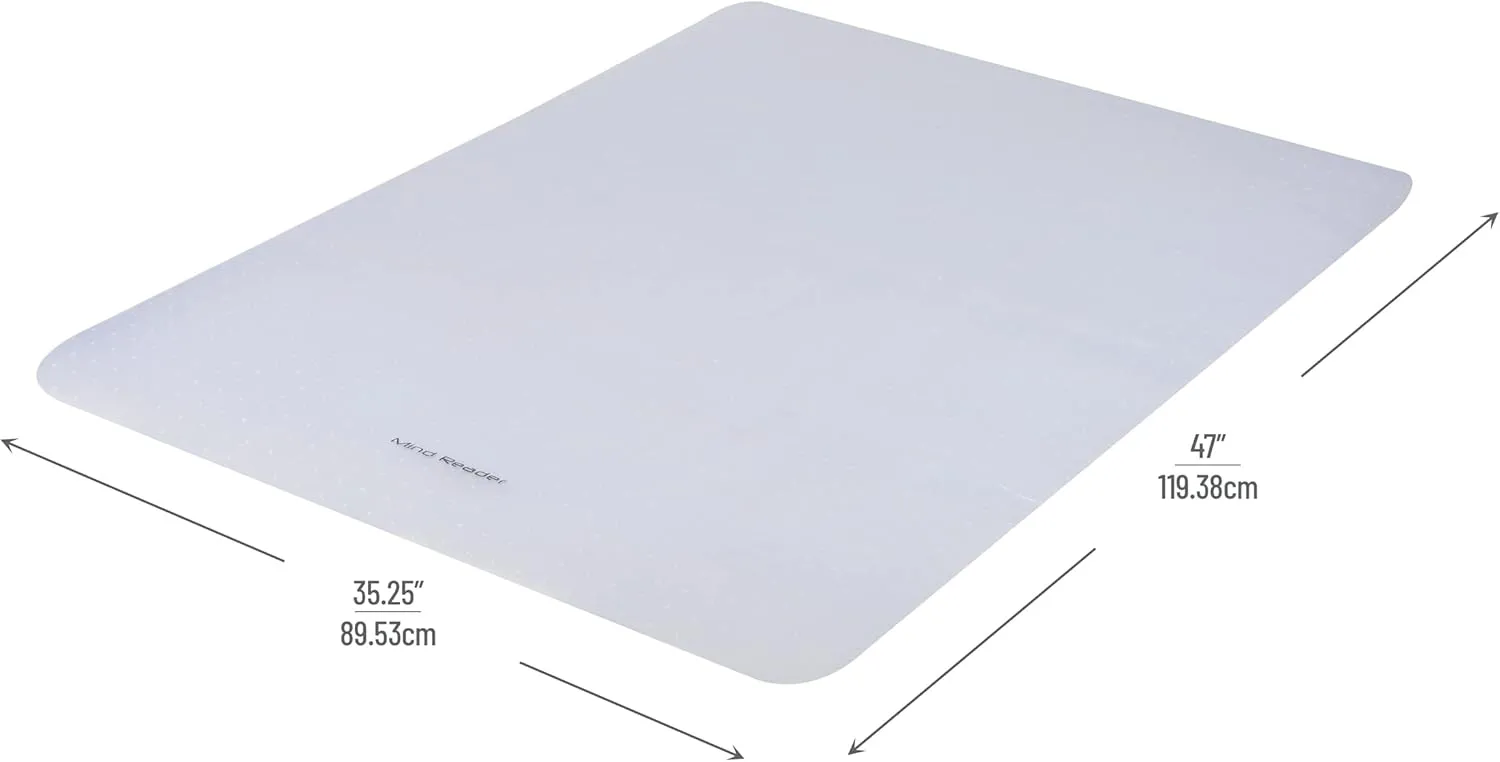 MIND READER Office Chair Mat, PVC Under Desk Floor Protector