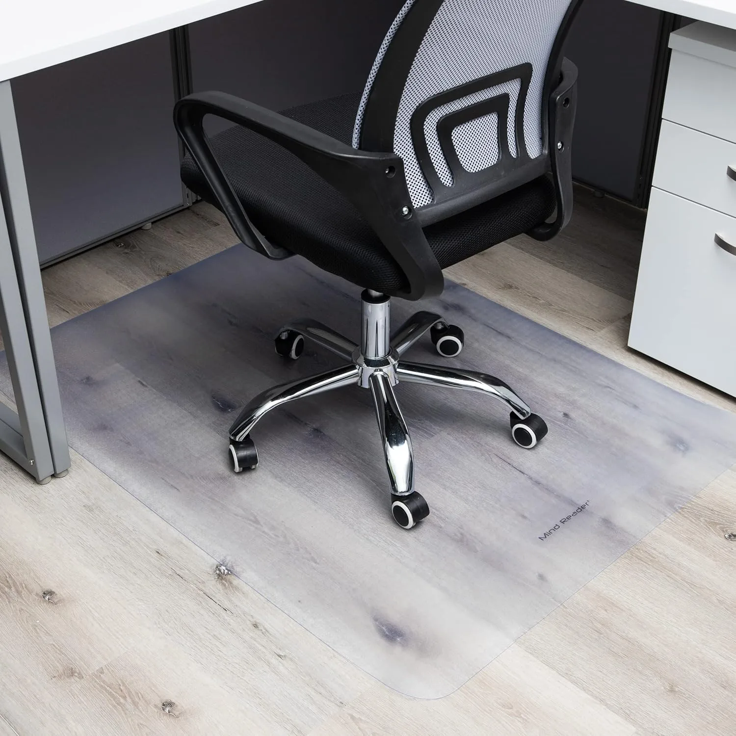 MIND READER Office Chair Mat, PVC Under Desk Floor Protector
