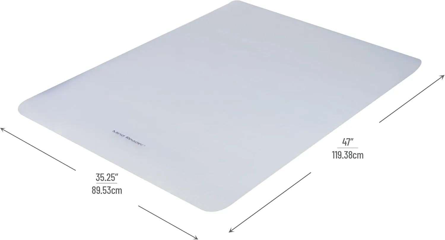 MIND READER Office Chair Mat, PVC Under Desk Floor Protector
