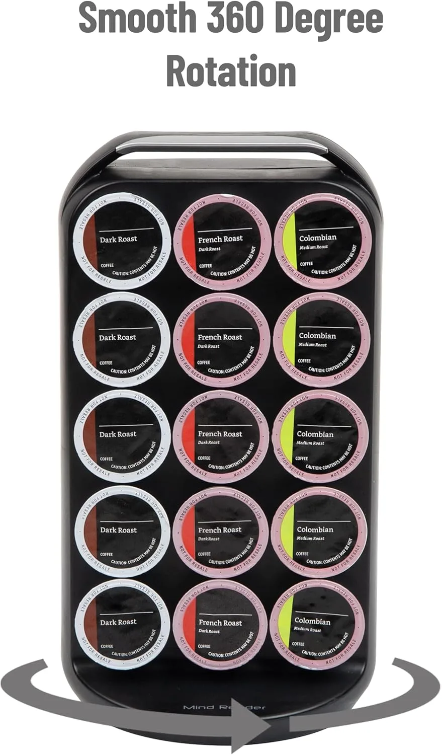 MIND READER Single-Serve Coffee Pod Carousel Countertop Organizer