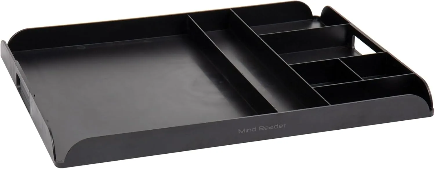 Mind Reader Coffee Station Serving Tray, 7 Pod Capacity Countertop Organizer, Storage, 17.5" L x 13.25" W x 1.25" H, Single