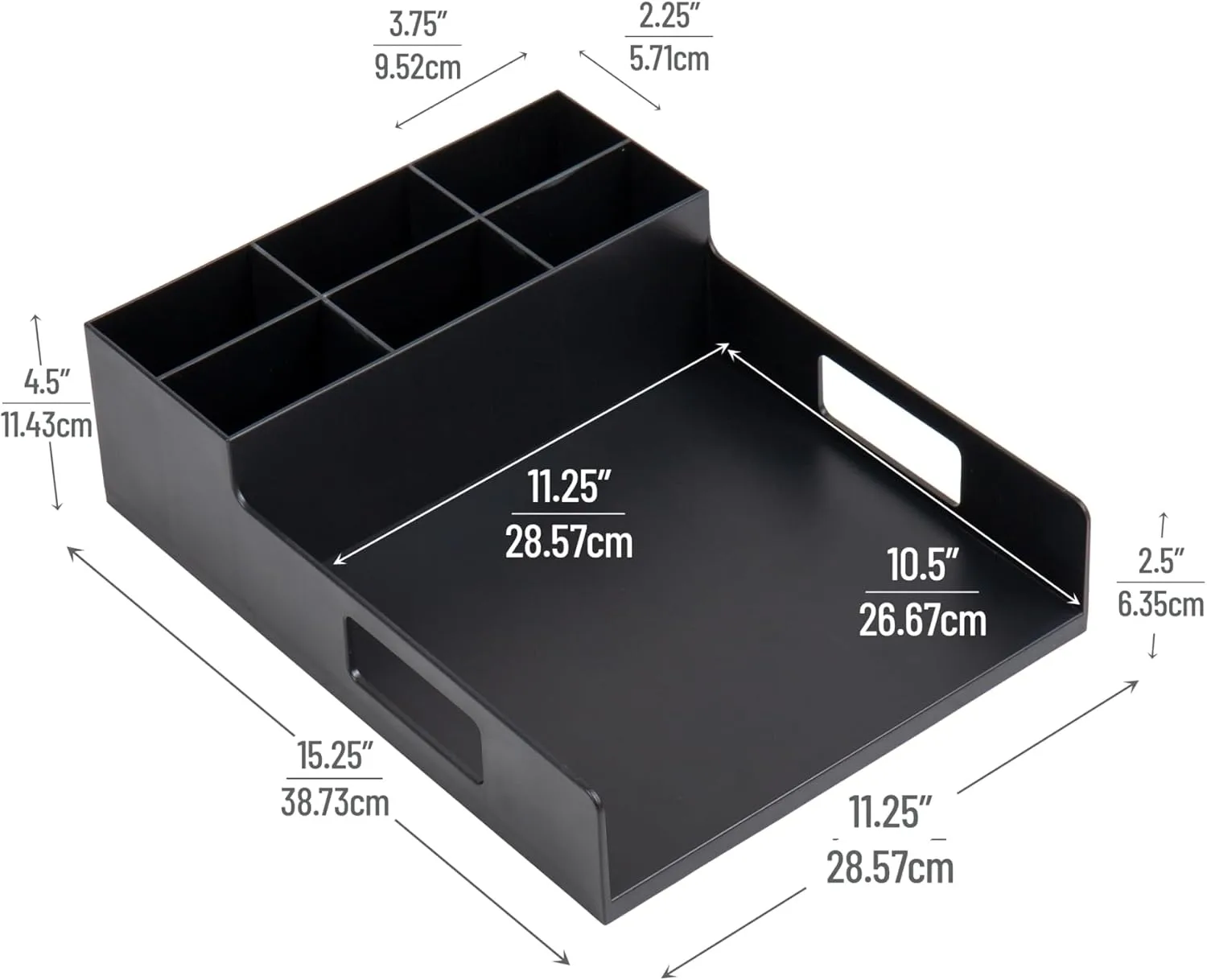 MIND READER Countertop Utensil, Napkin & Plate Organizer