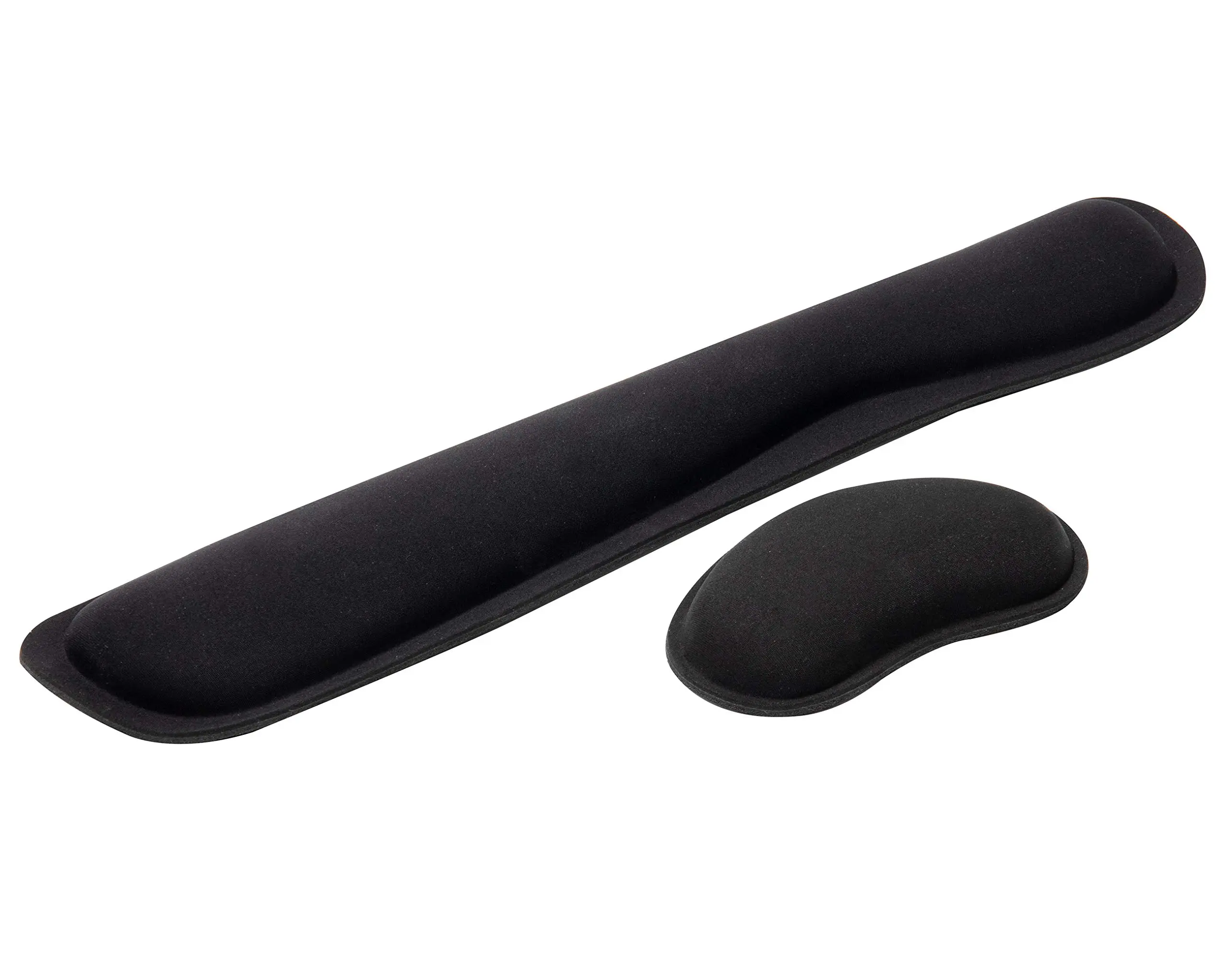 Mind Reader Ergonomic Keyboard and Mouse Wrist Rest Set, Gaming Accessory, Memory Foam, 16.75" L x 3" W x 0.75" H, 2 pcs