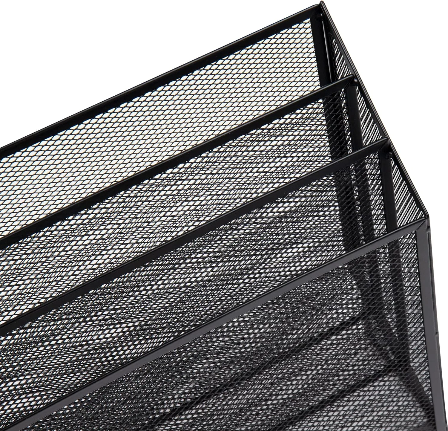 Mind Reader Vertical File Storage, Desktop Organizer, Workspace, Office, Metal Mesh, 12.5" L x 3.75" W x 11.5" H