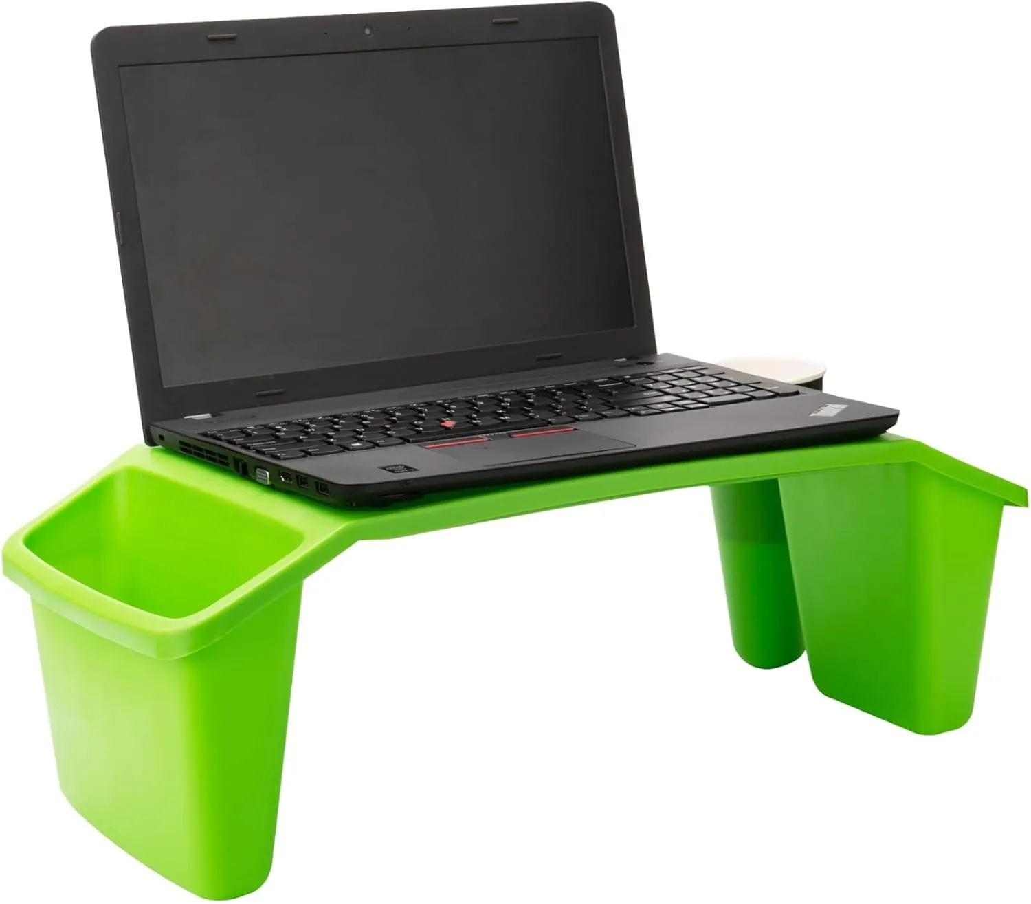Mind Reader Kids Lap Desk, Portable Activity Tray with Side Storage, Stackable Plastic