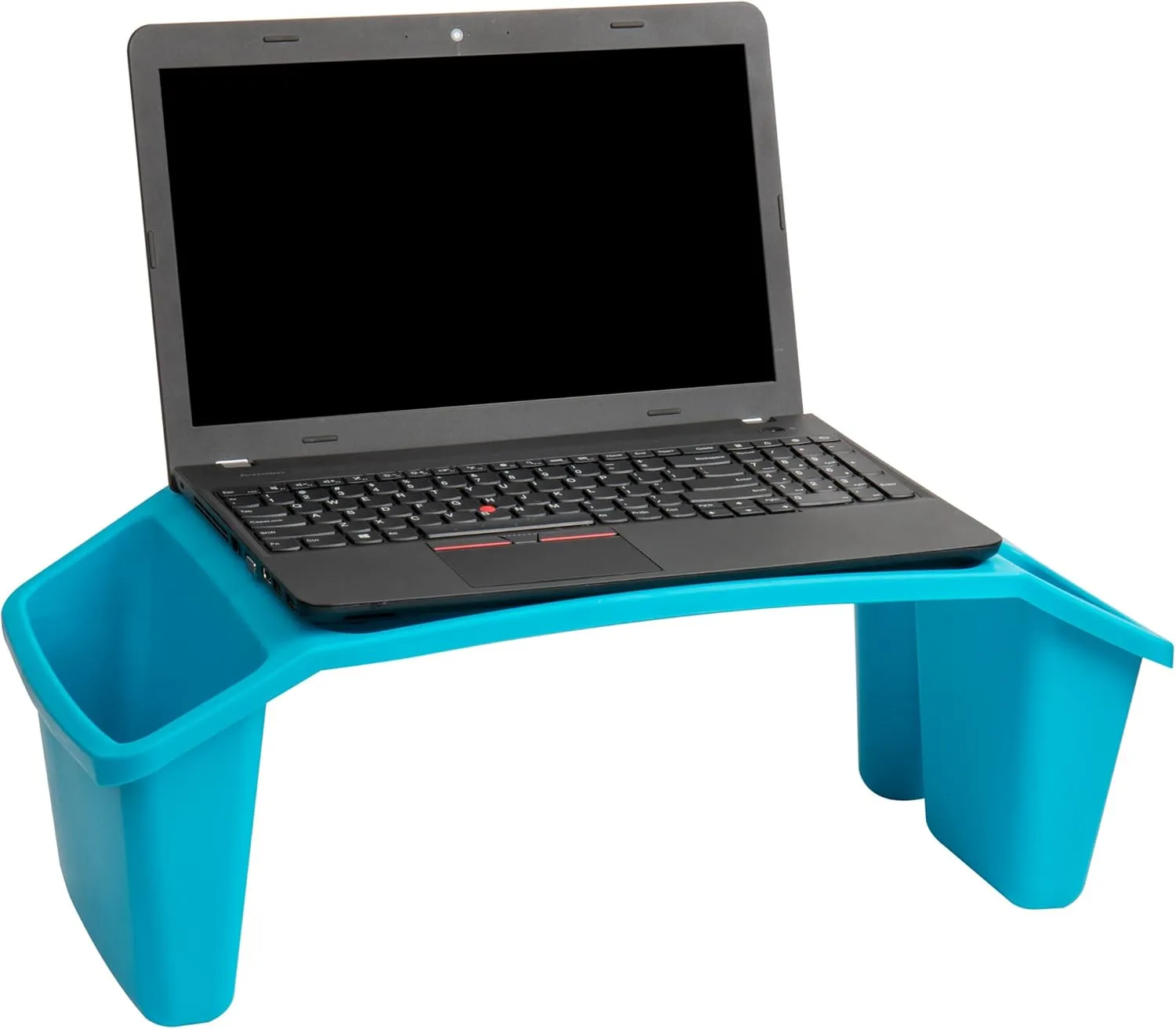 Mind Reader Kids Lap Desk, Portable Activity Tray with Side Storage, Stackable Plastic