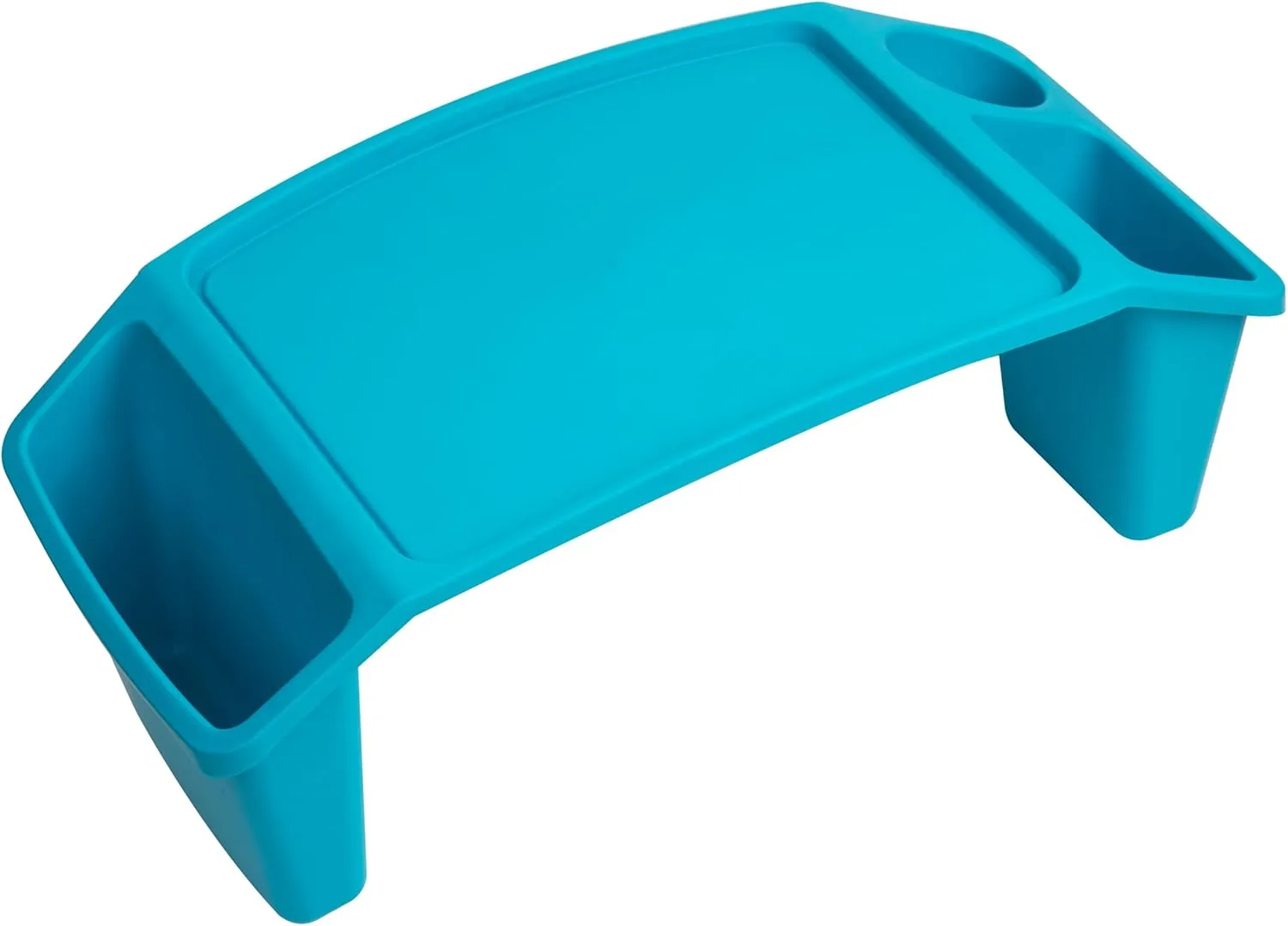 Mind Reader Kids Lap Desk, Portable Activity Tray with Side Storage, Stackable Plastic