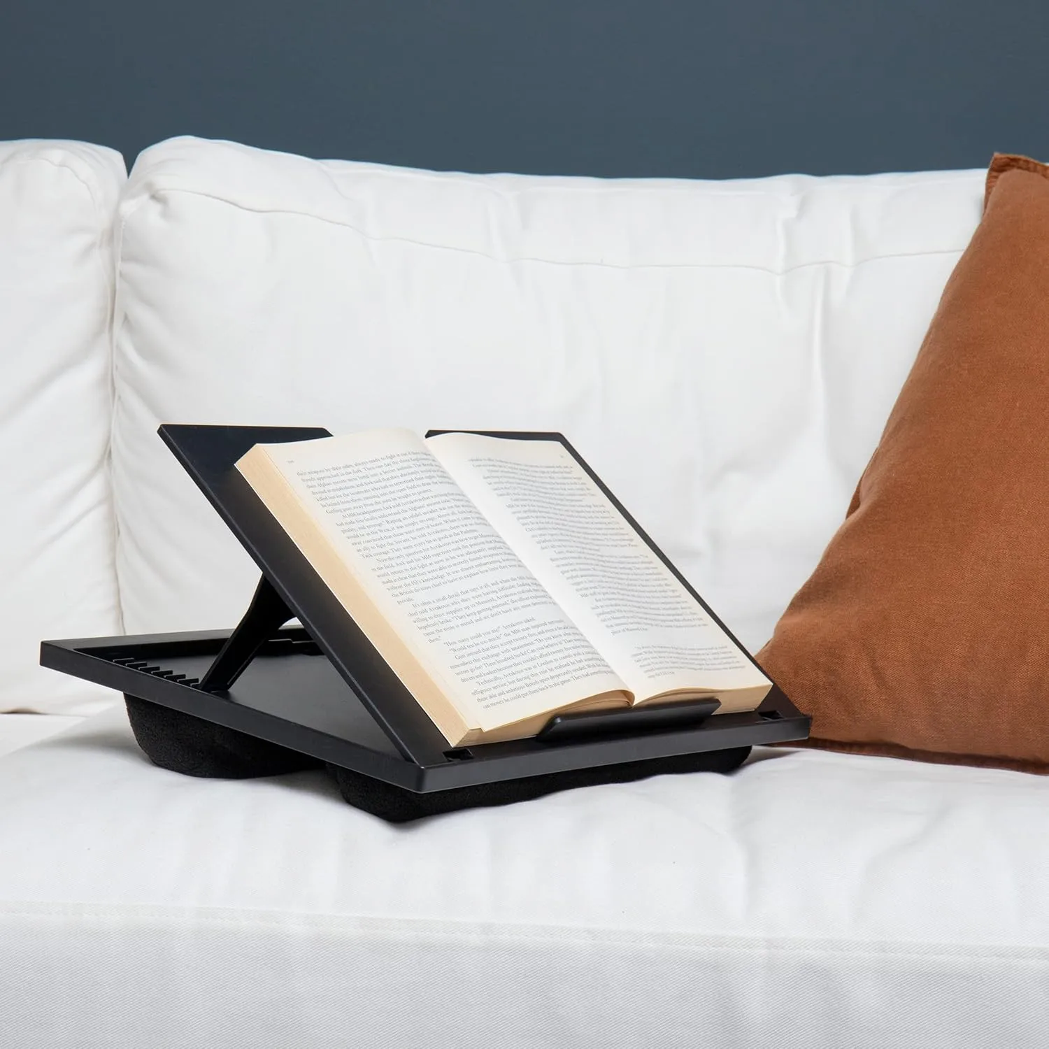 Mind Reader Lap Desk Laptop Stand, Bed Tray, Collapsible, Cushion, Portable, Dorm, Plastic, 14.75"L x 11"W x 7.3"H