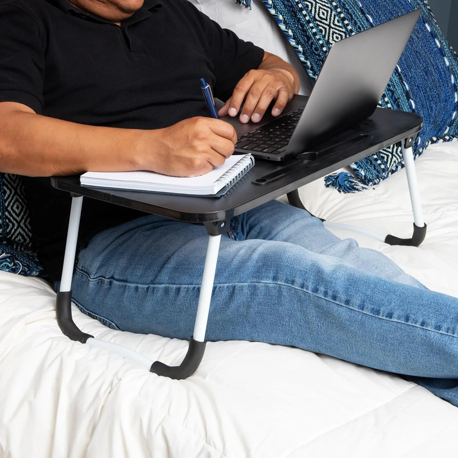Mind Reader Lap Desk Laptop Stand Bed Tray Folding Legs Portable MDF