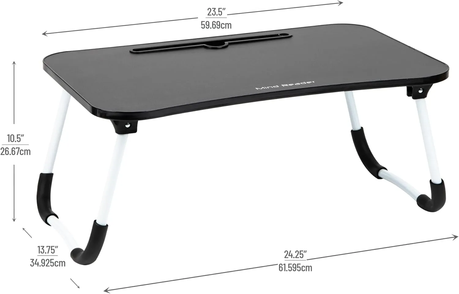 Mind Reader Lap Desk Laptop Stand Bed Tray Folding Legs Portable MDF