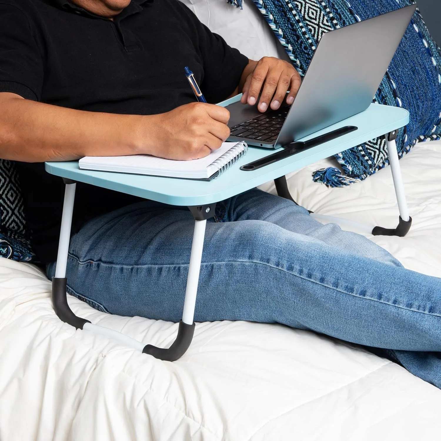 Mind Reader Lap Desk Laptop Stand Bed Tray Folding Legs Portable MDF