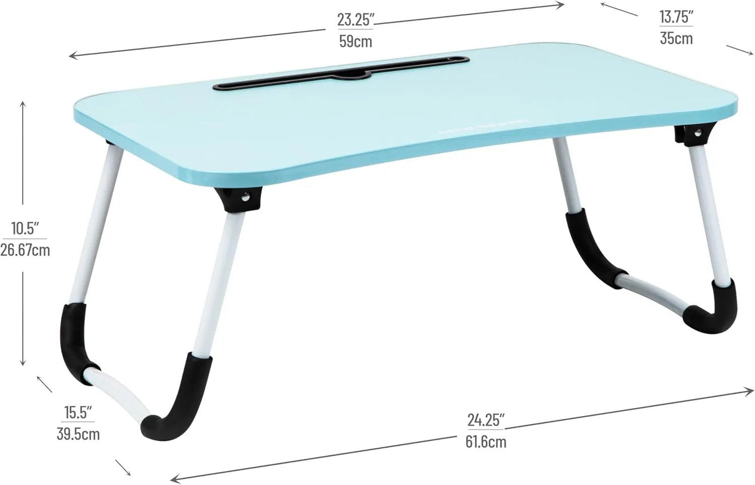 Mind Reader Lap Desk Laptop Stand Bed Tray Folding Legs Portable MDF