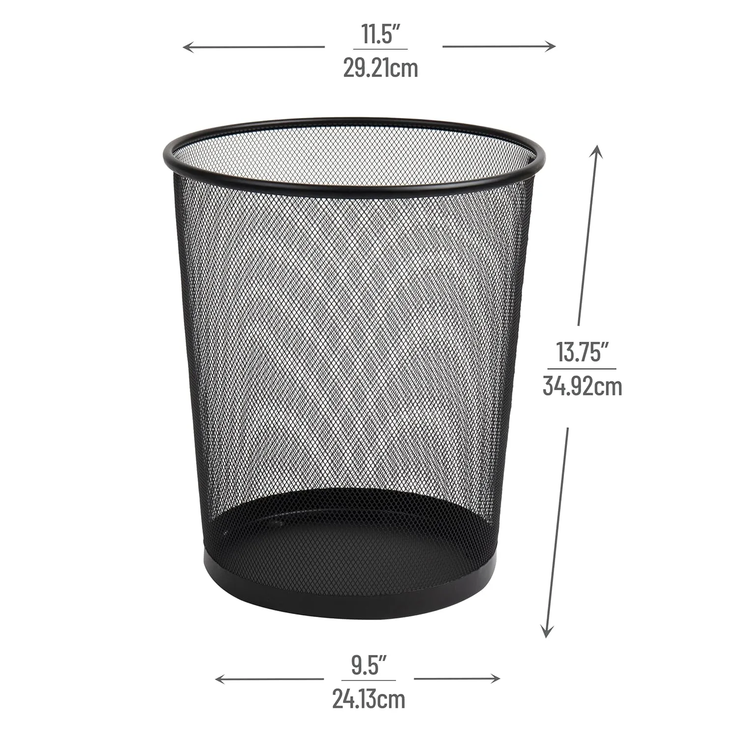 MIND READER Mesh Trash Can, Metal Mesh Waste Basket