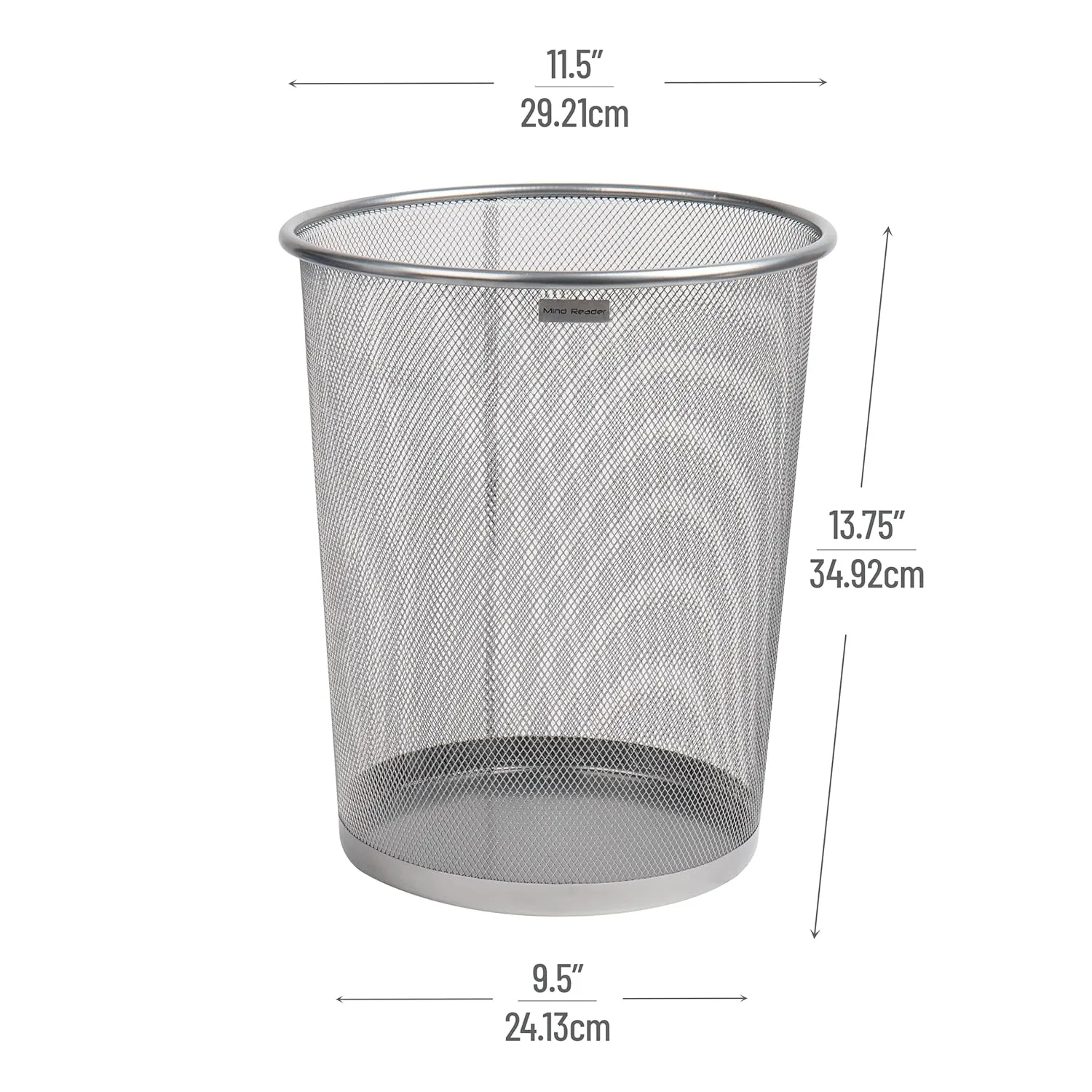 MIND READER Mesh Trash Can, Metal Mesh Waste Basket