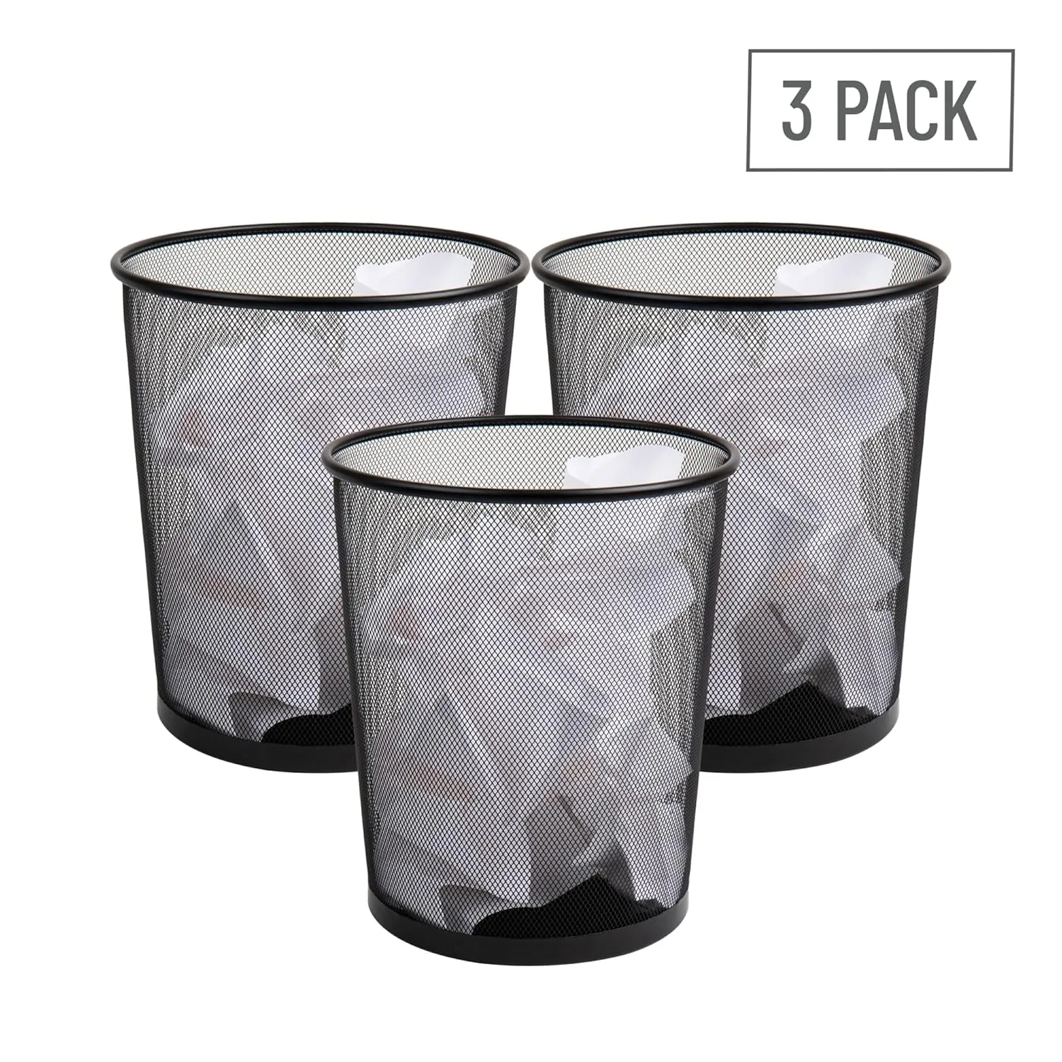 MIND READER Mesh Trash Can, Metal Mesh Waste Basket