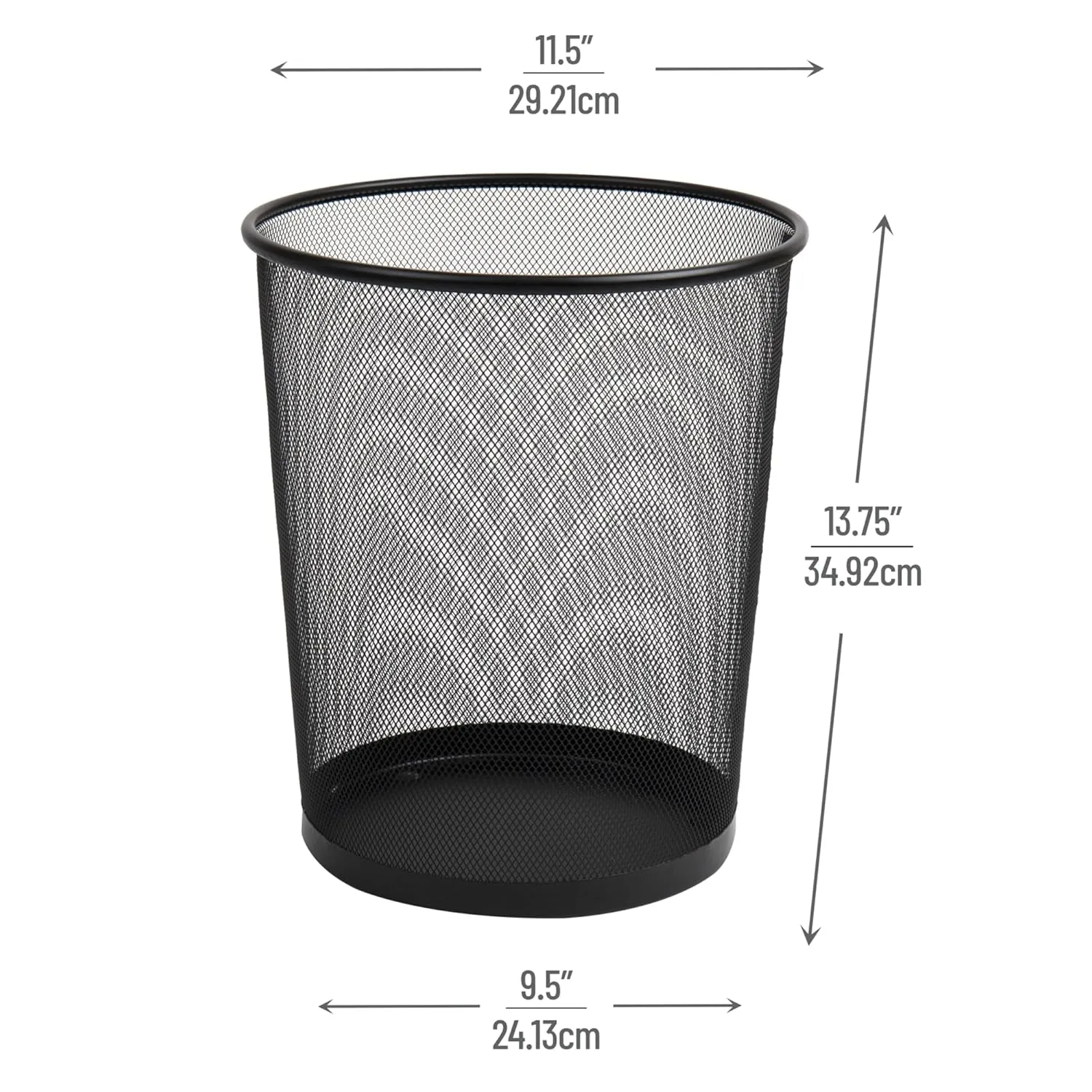 MIND READER Mesh Trash Can, Metal Mesh Waste Basket