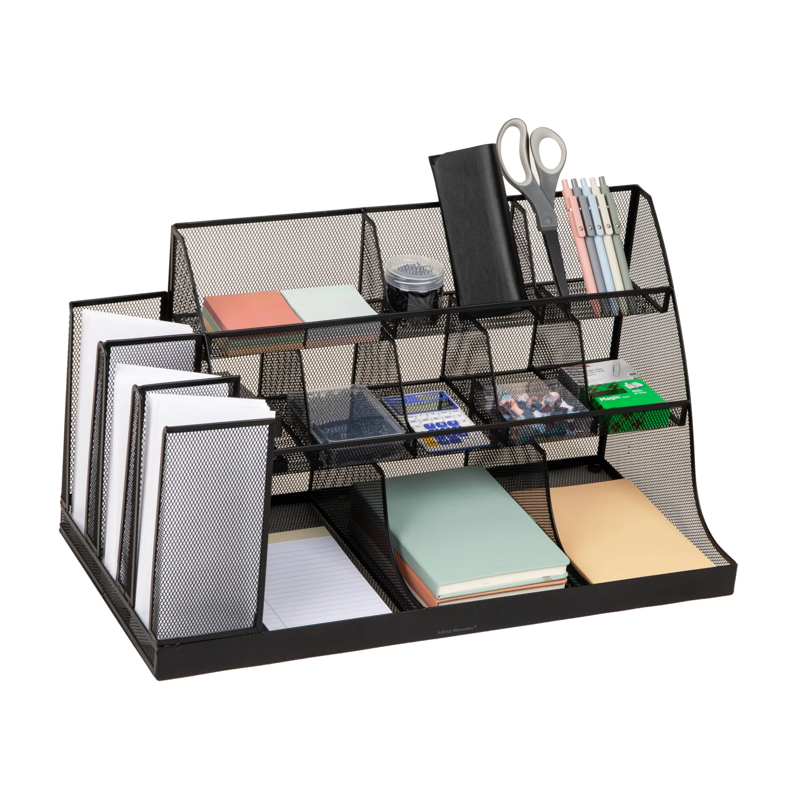 MIND READER 3-Tier 14-Compartment Countertop Organizer