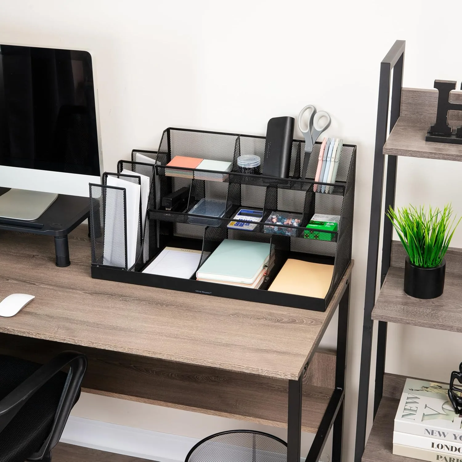 MIND READER 3-Tier 14-Compartment Countertop Organizer
