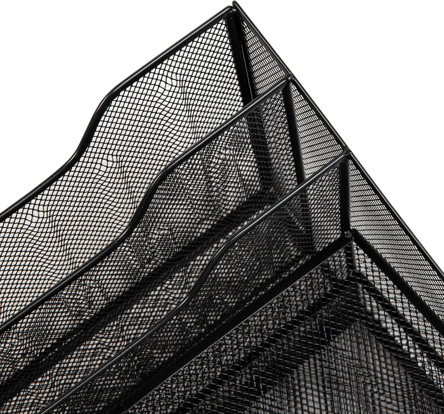 Mind Reader File Organizer, Set of 2, Desk Organizer, Storage, Paper Tray, Office, Metal Mesh, 12.5"L x 11.5"W x 9.5"H, Black