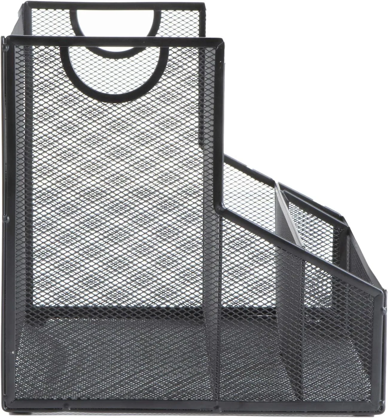 Mind Reader Desktop Organizer, Vertical File Storage, Letter Size, Office, Metal Mesh, 12.15" L x 9.5" W x 9.5" H, Black