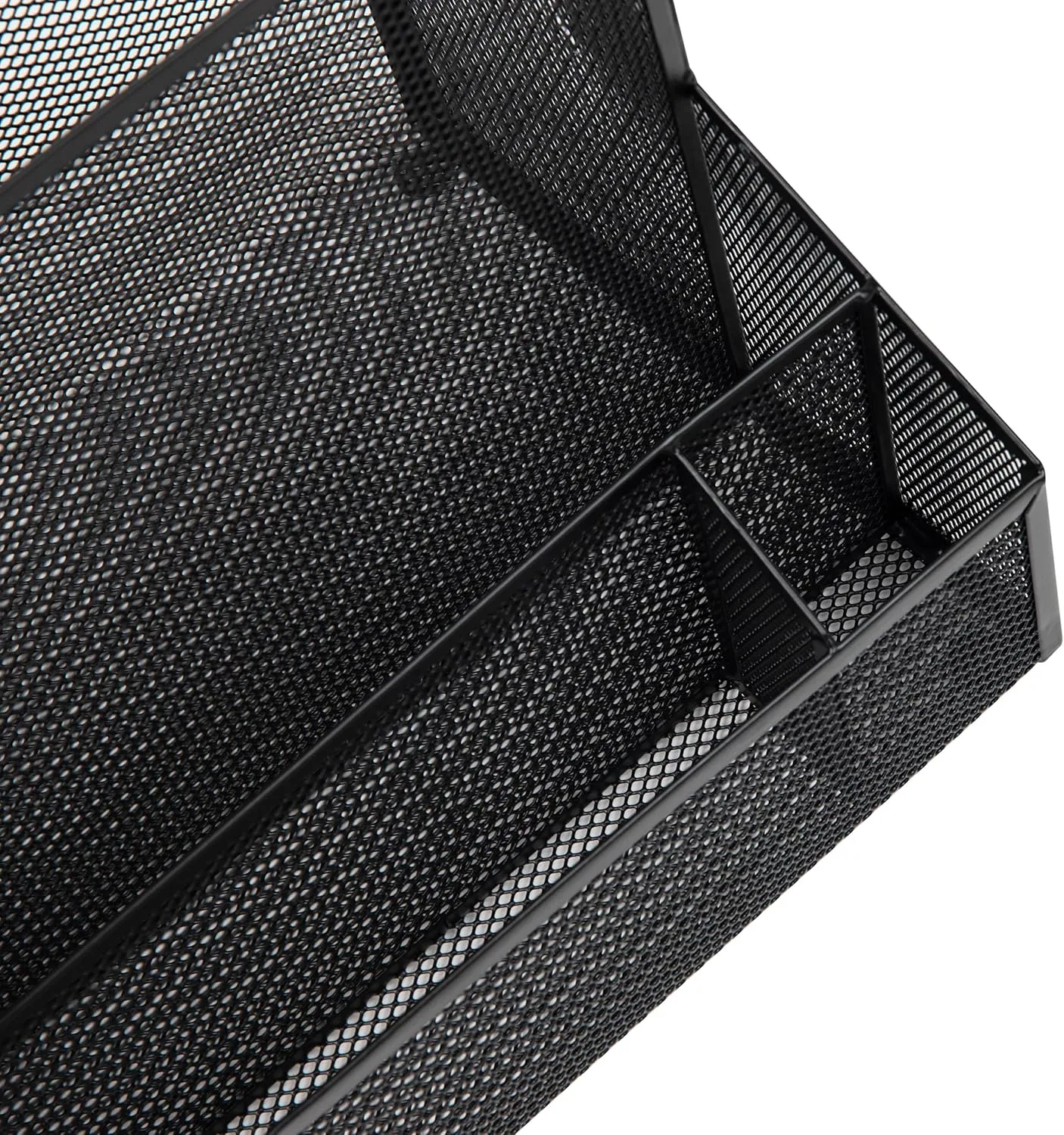 Mind Reader Desktop Organizer, Vertical File Storage, Letter Size, Office, Metal Mesh, 12.15" L x 9.5" W x 9.5" H, Black