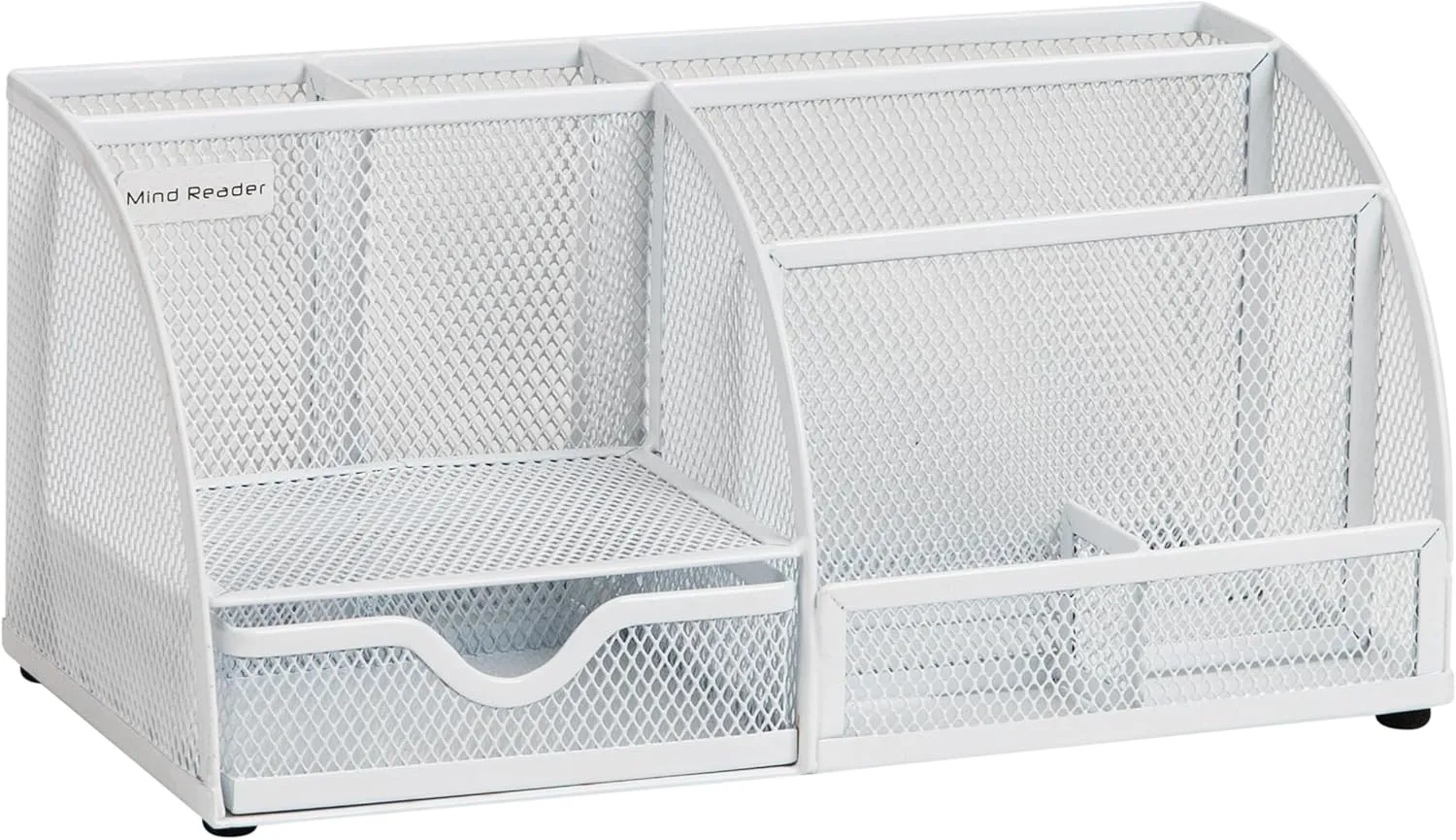 Mind Reader Desktop Organizer, Metal Mesh 7-Compartment