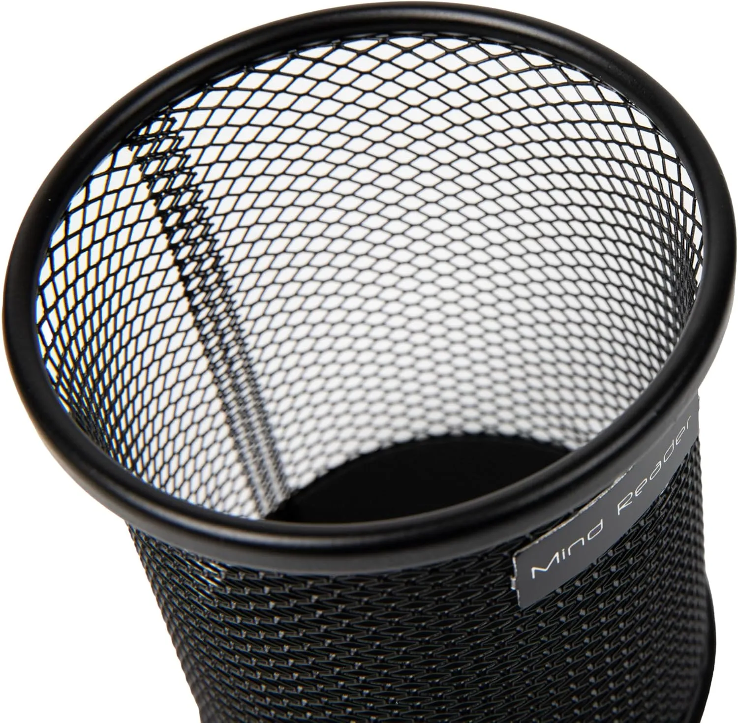 Mind Reader Pen and Accessories Holder, Desktop Organizer, Office, Metal Mesh, 3.5" L x 3.5" W x 3.75" H, Set of 3, Black