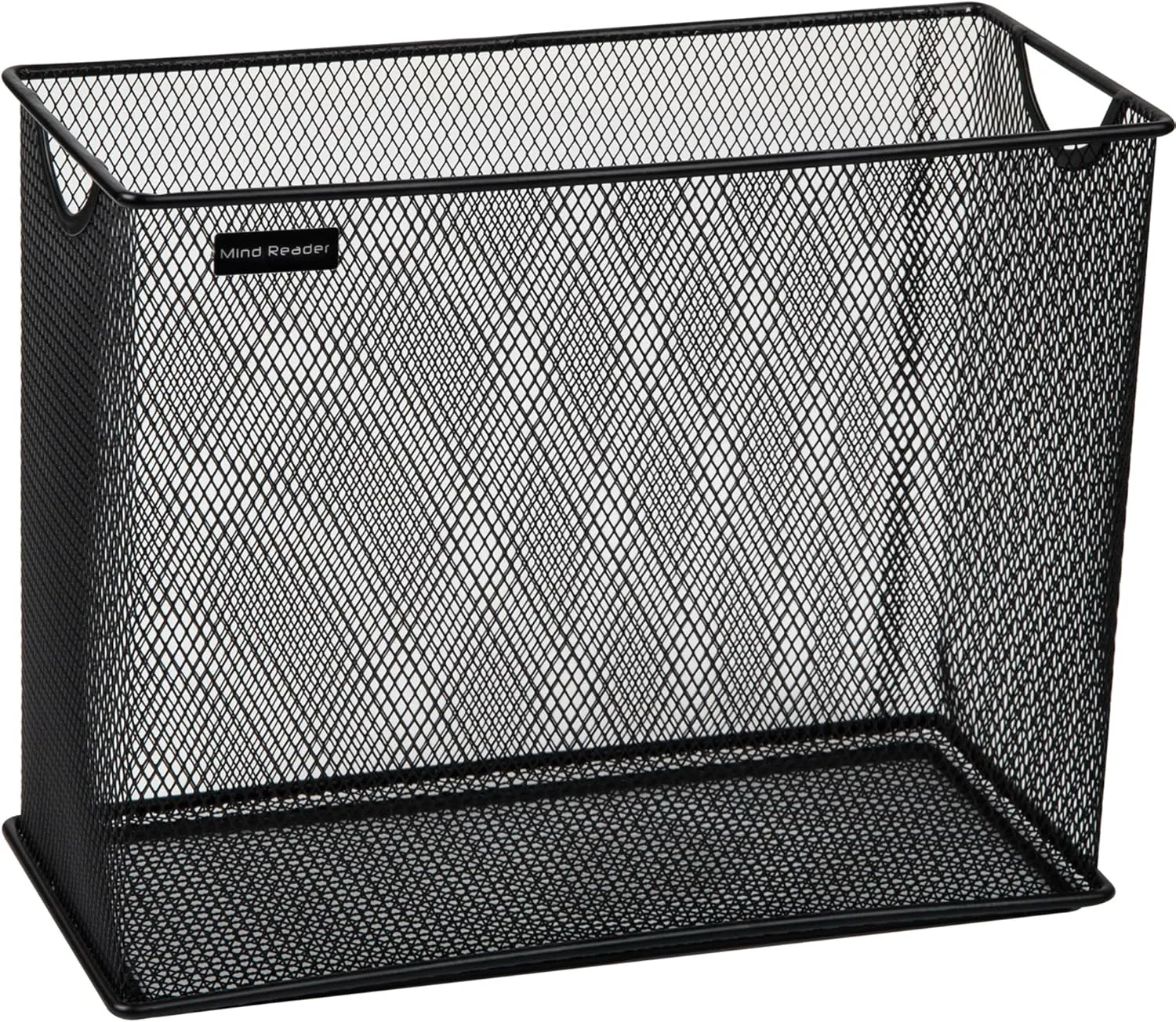 Mind Reader Vertical File Storage, Desktop Organizer, Hanging Files, Office, Metal Mesh, 12.25"L x 5.5"W x 10"H