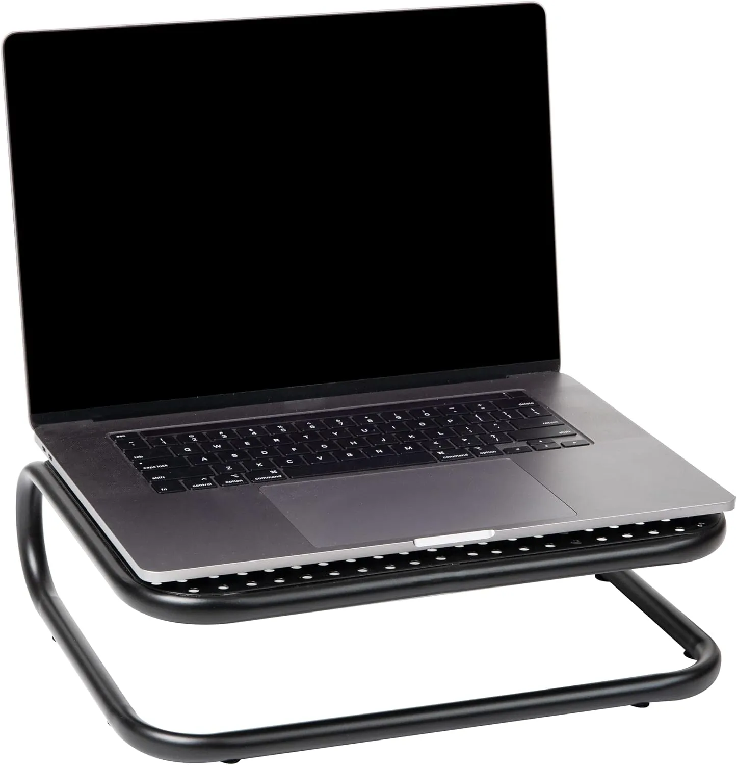 Mind Reader Monitor Stand, Set of 2, Ventilated Laptop Riser, Desktop Organizer, Metal, 14.25"L x 11"W x 4.25"H