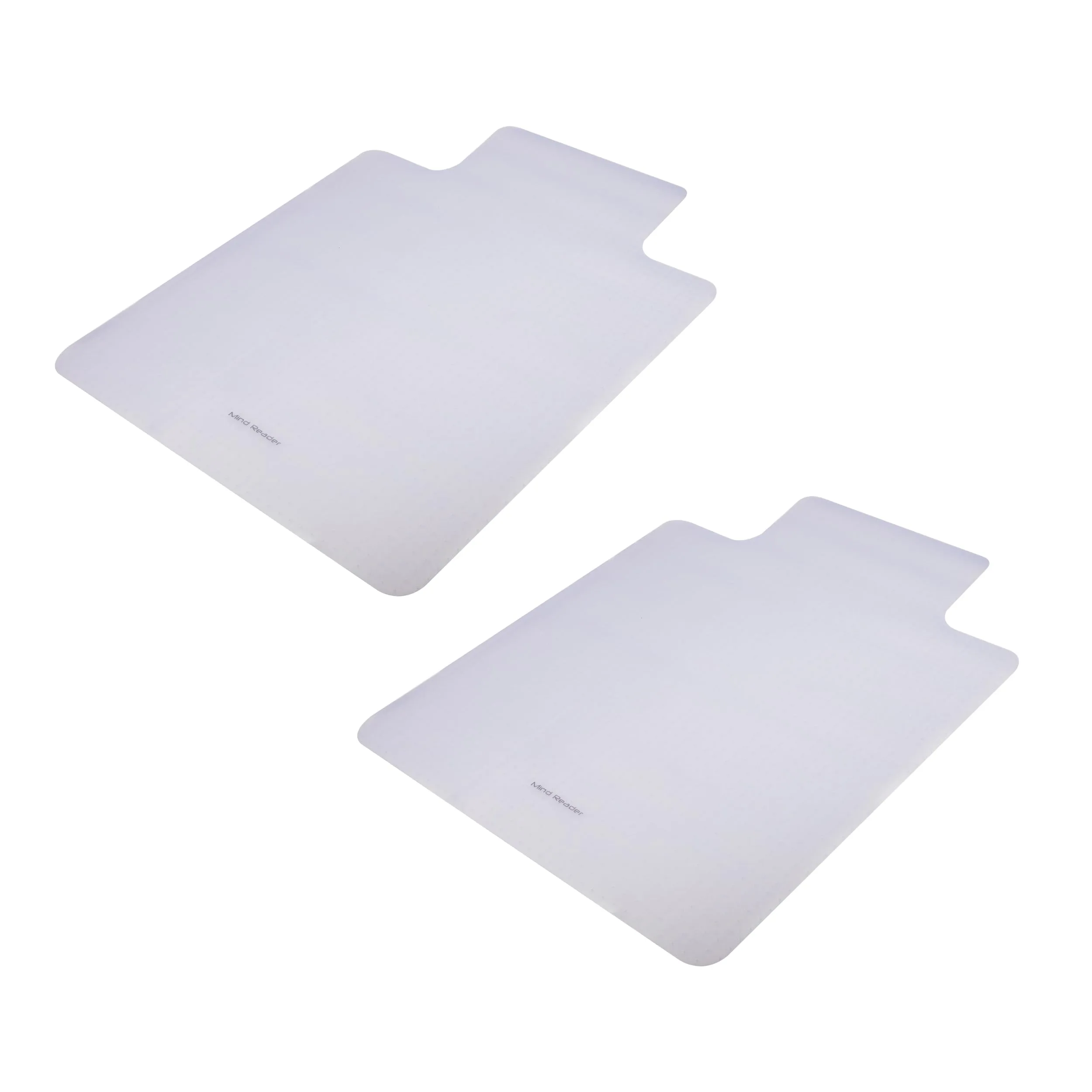 Mind Reader Office Chair Mat for Carpet, Chair Mat, PVC, 47.5" L x 35.5" W x 0.125" H, Set of 2, Clear Clear Set of 2