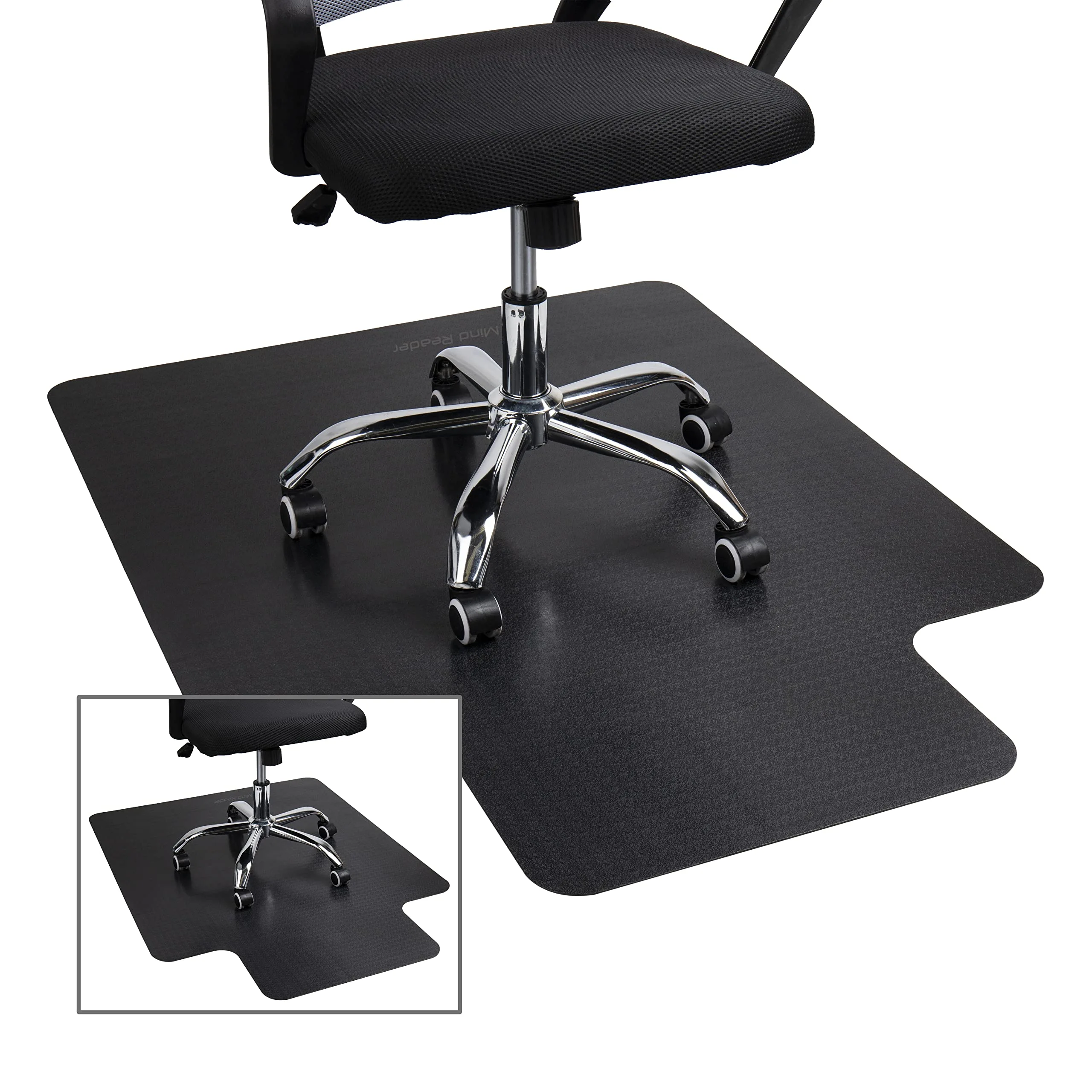MIND READER Office Chair Mat for Hardwood Floors Under Desk Floor Protector PVC