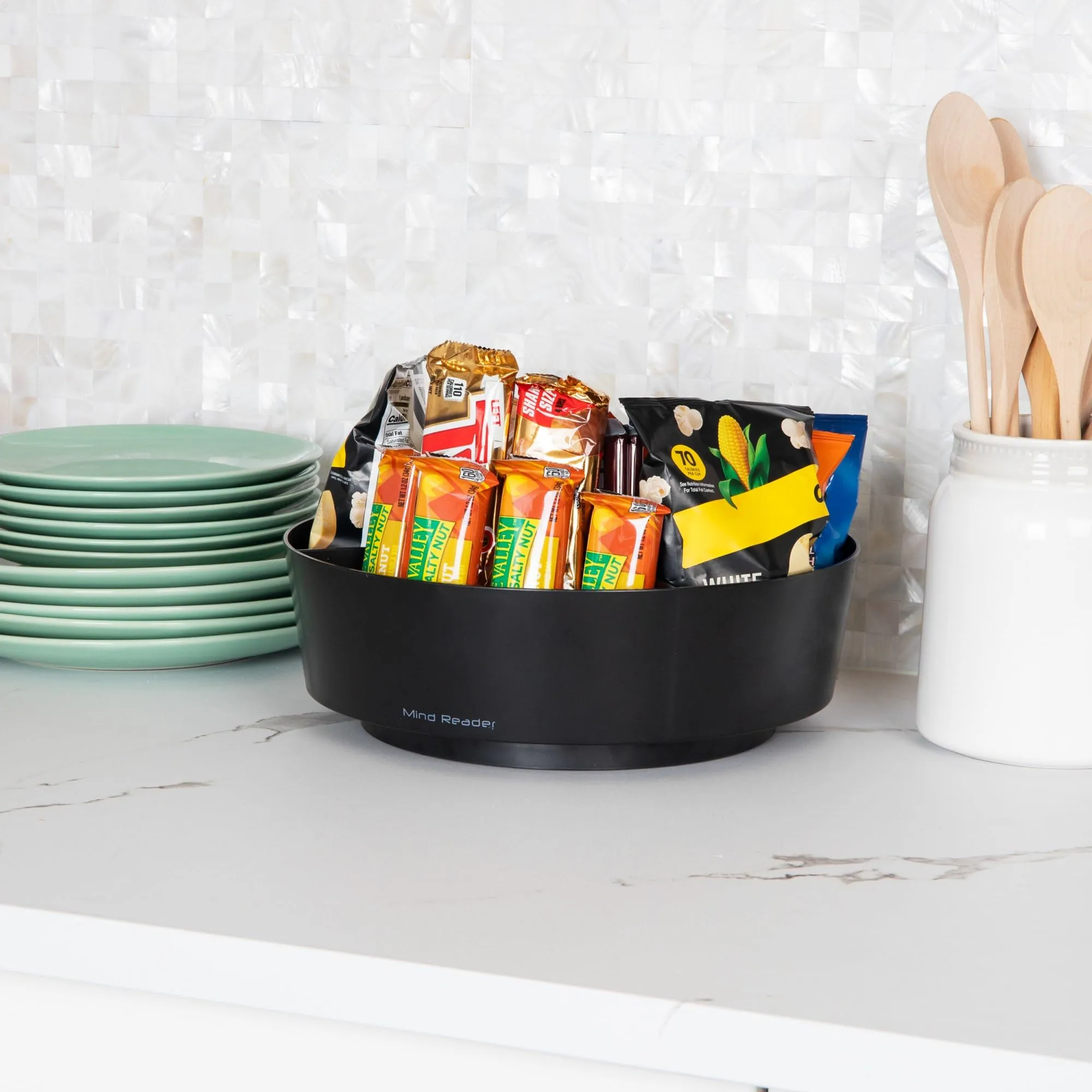 Mind Reader Rotating Snack Carousel Countertop Organizer