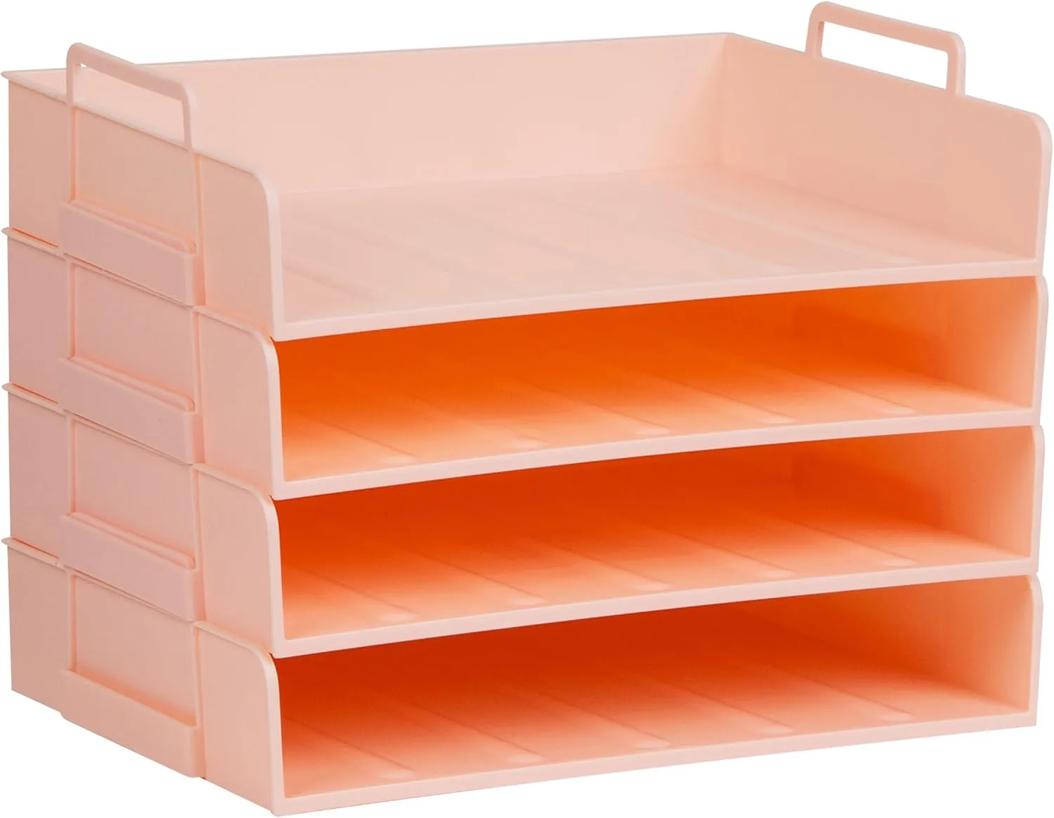 MIND READER Stackable Paper Trays Desktop Organizer Letter-Size
