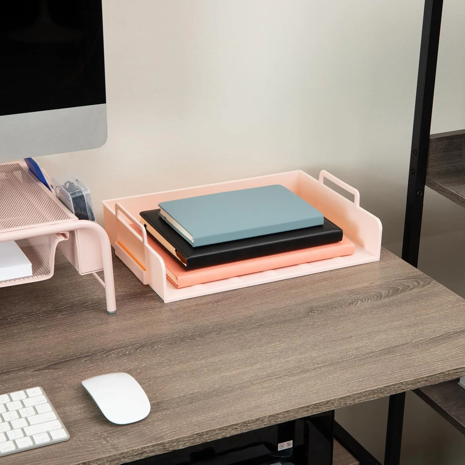 MIND READER Stackable Paper Trays Desktop Organizer Letter-Size