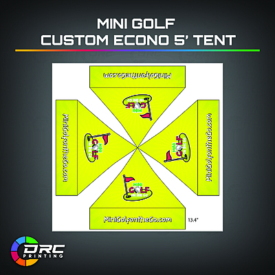 5ft Econo Custom Mini Golf Tent