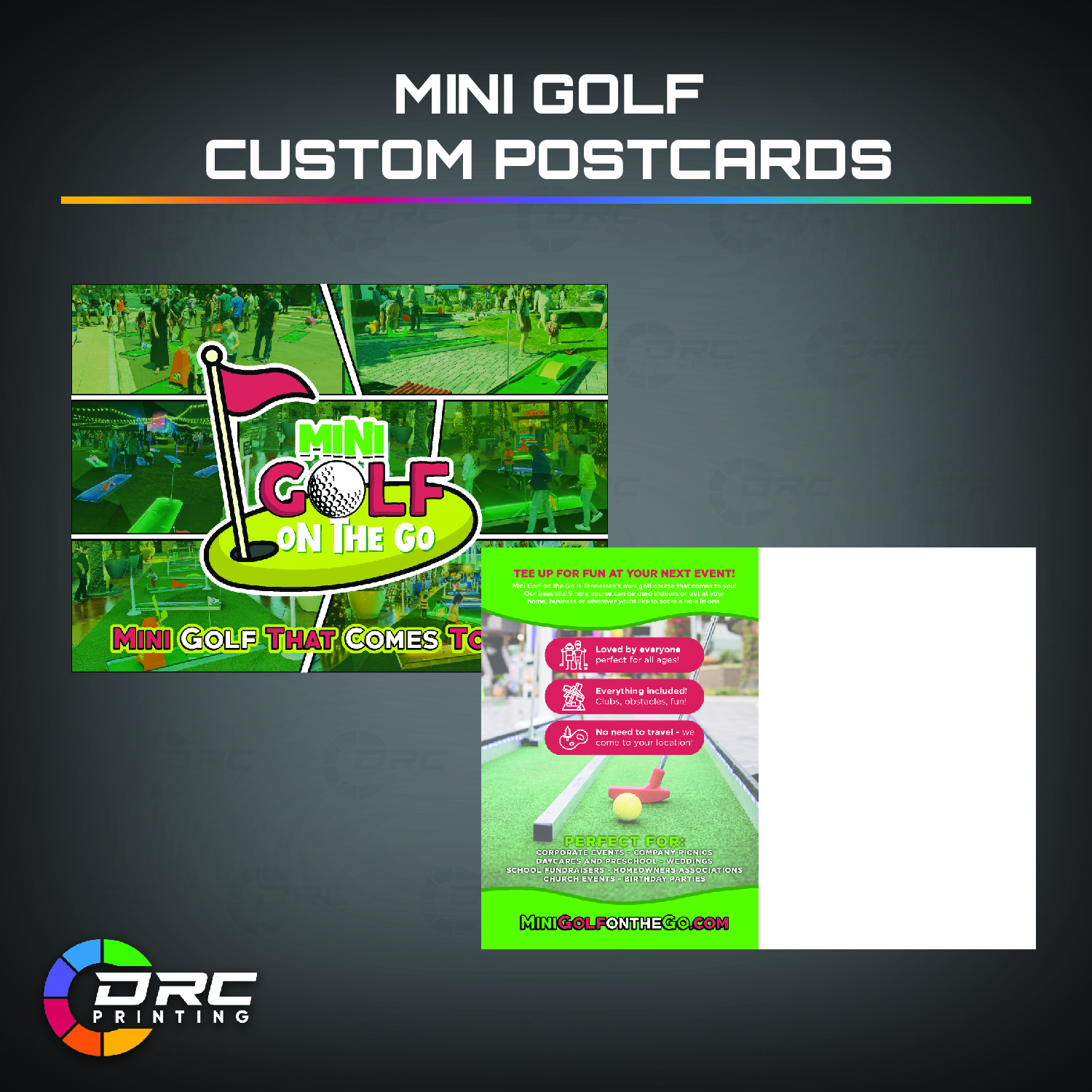 Mini Golf Custom Postcards