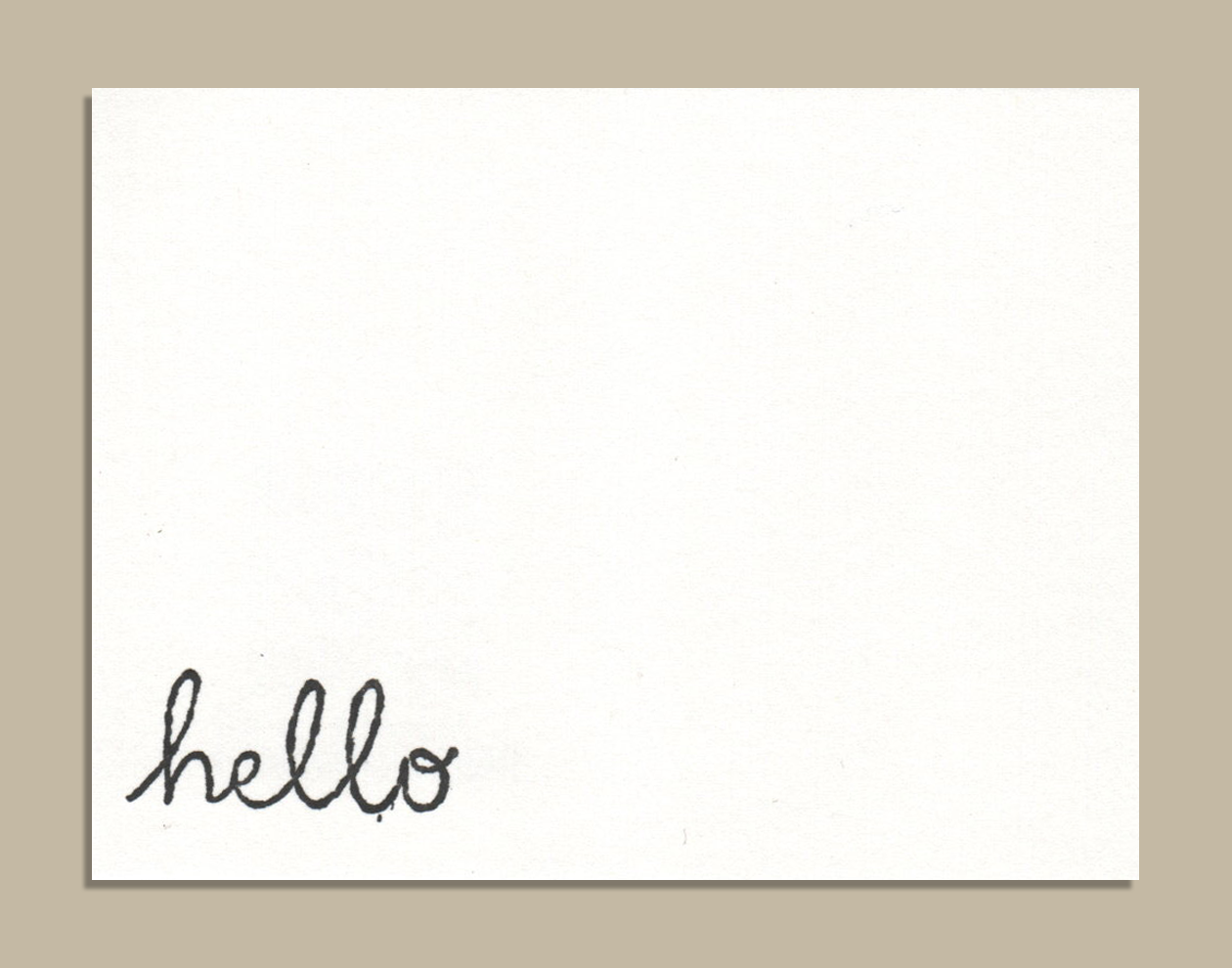 Mini Stamp Card Hello