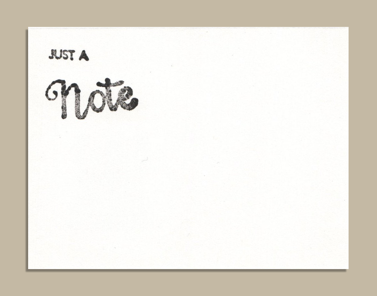 Mini Stamp Card Just Note