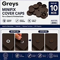 PVC Minifix Caps | Brown | Pack of 10