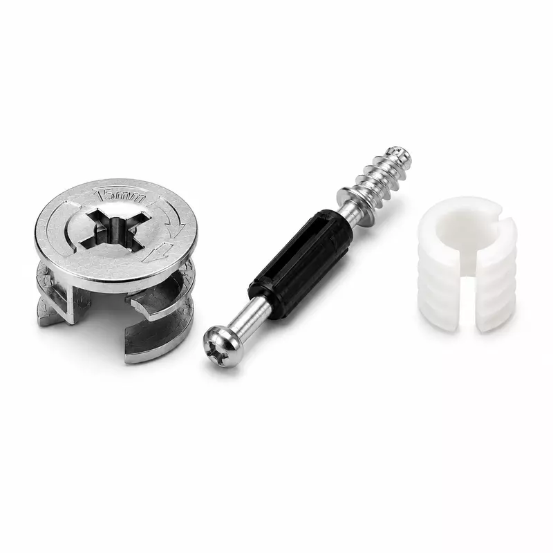 Minifix Cam Lock Bush and Rotor Screw Connector Set | Pack of 20